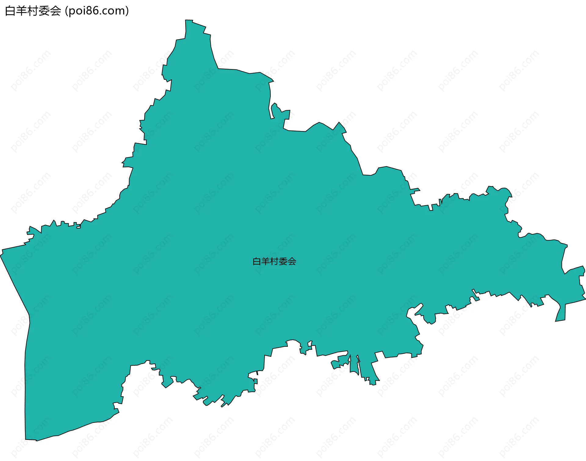 白羊村委会边界地图