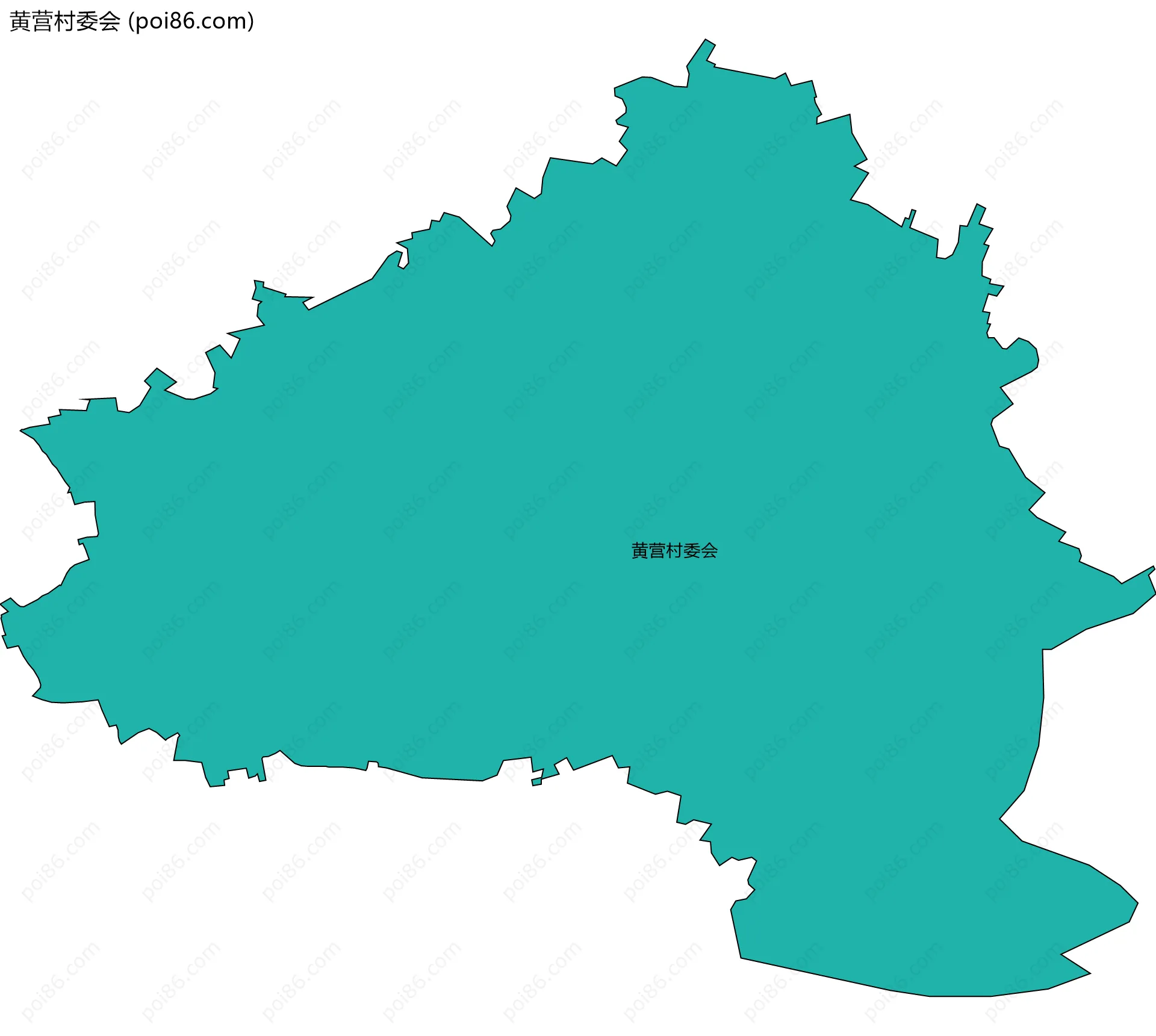 黄营村委会边界地图