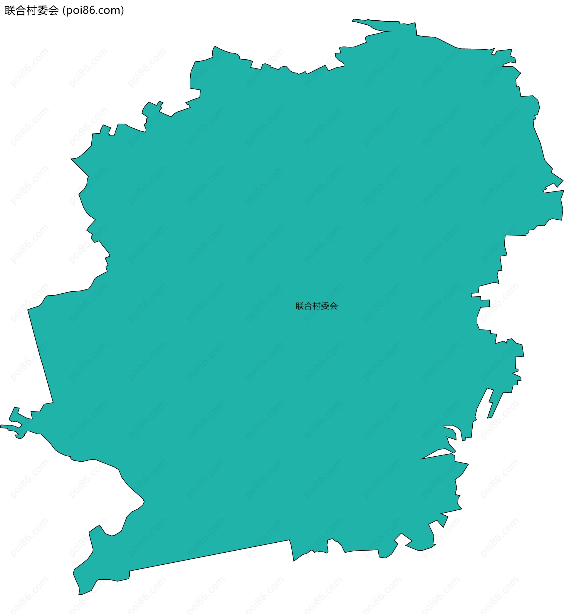 联合村委会边界地图