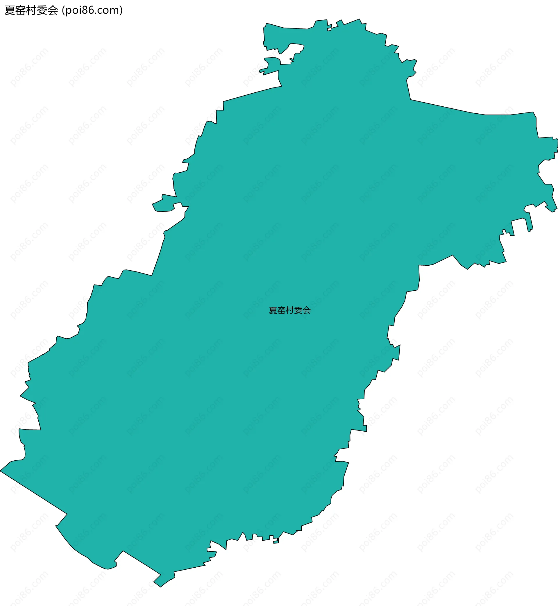 夏窑村委会边界地图