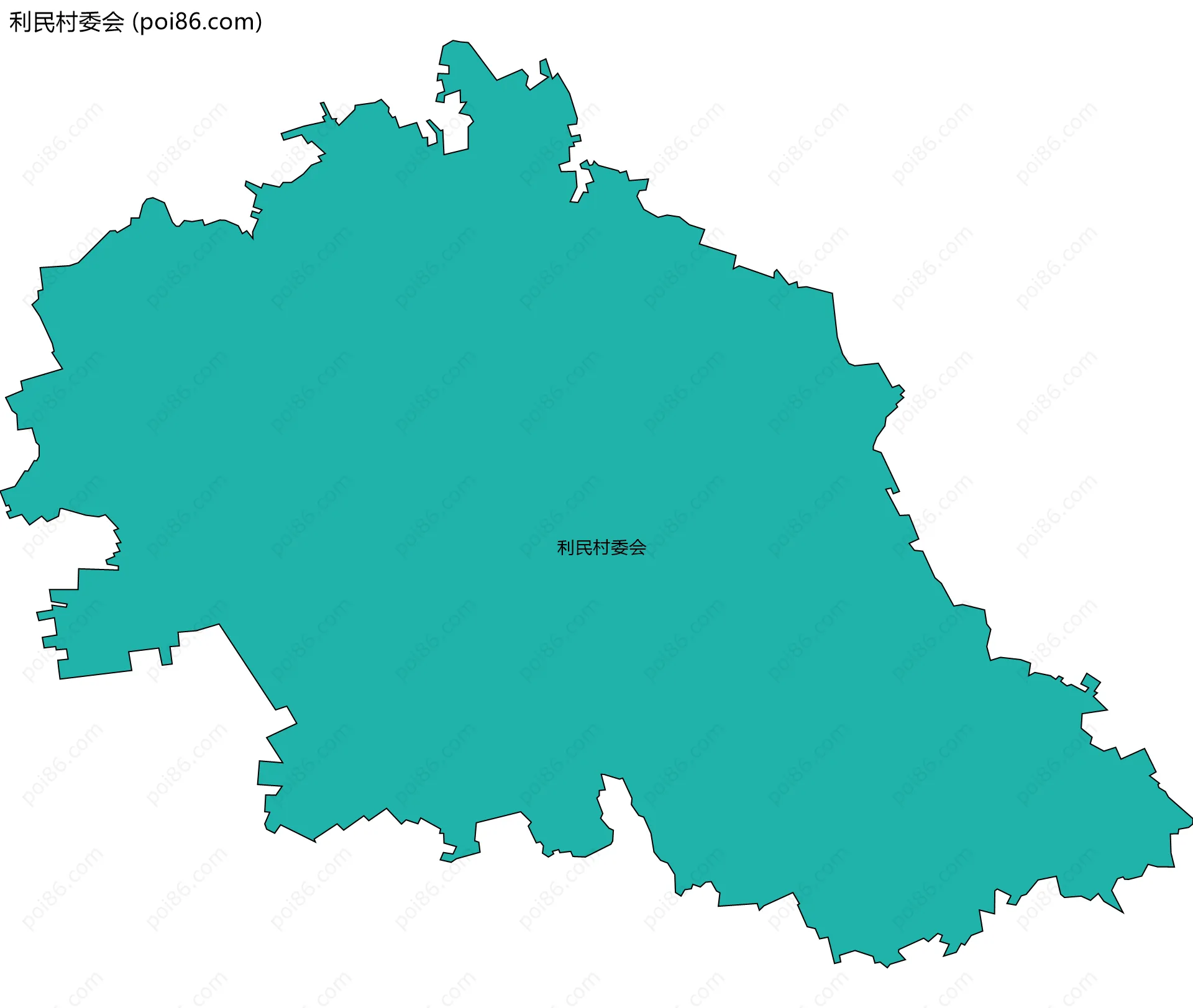 利民村委会边界地图