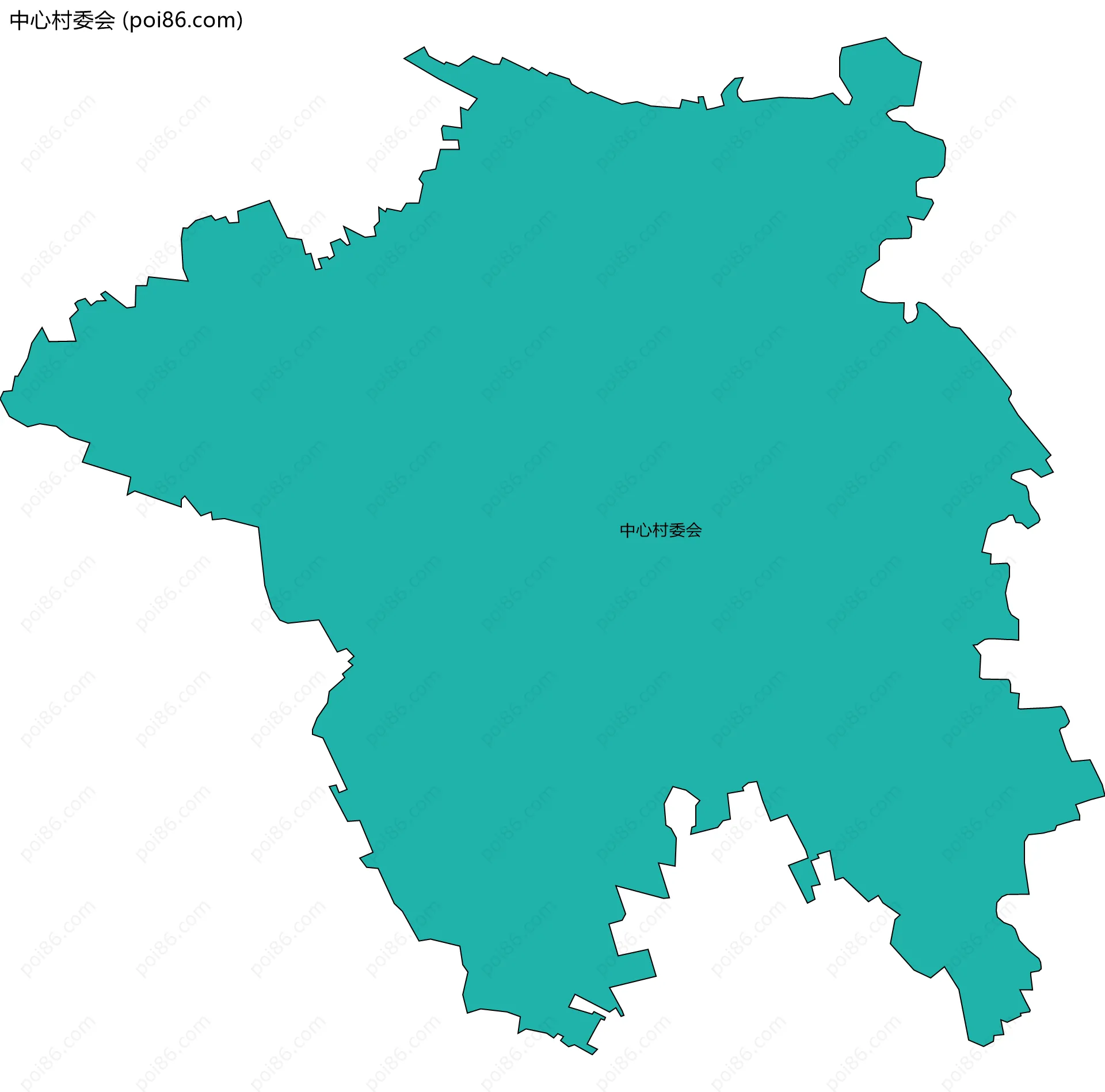 中心村委会边界地图