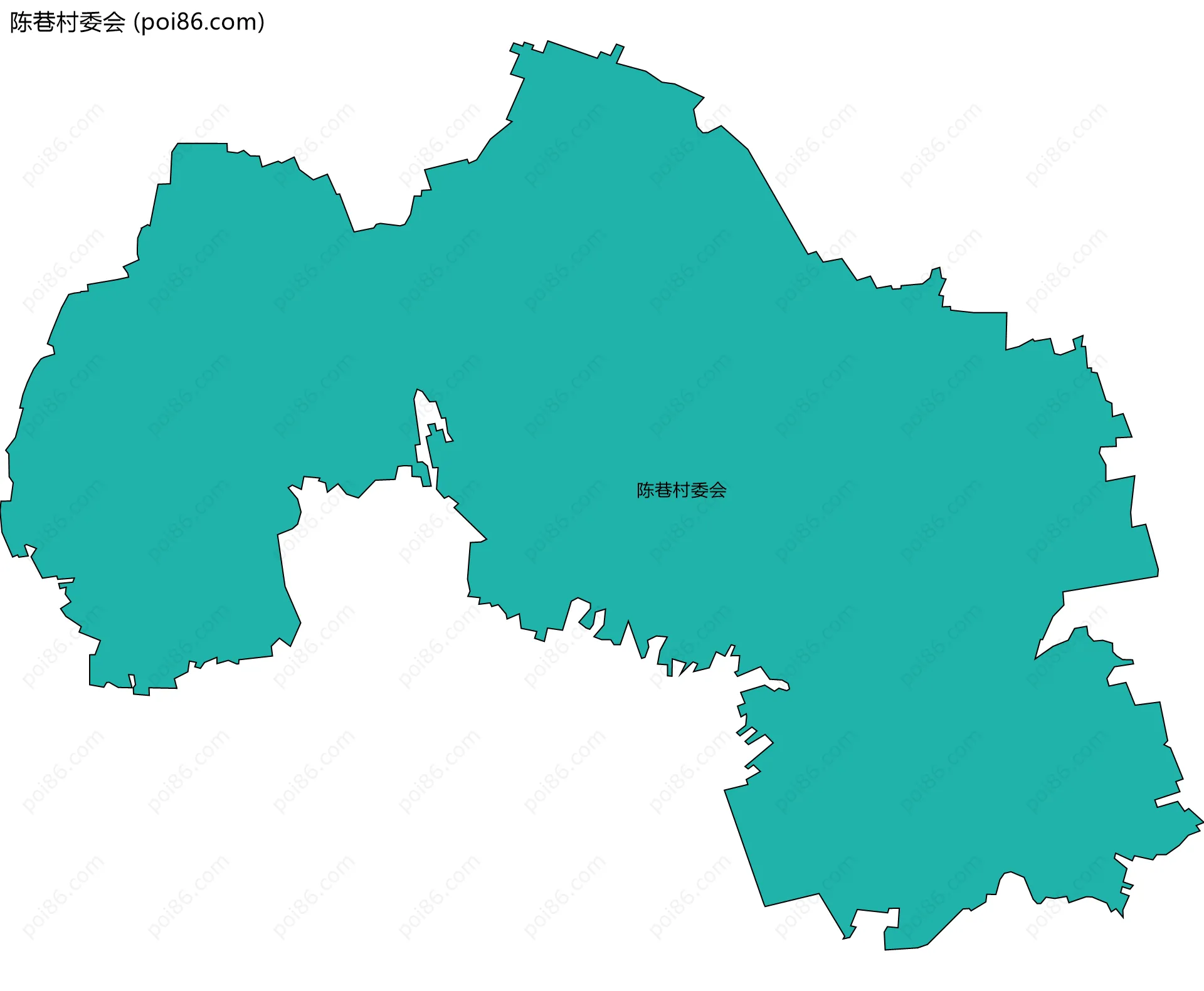 陈巷村委会边界地图