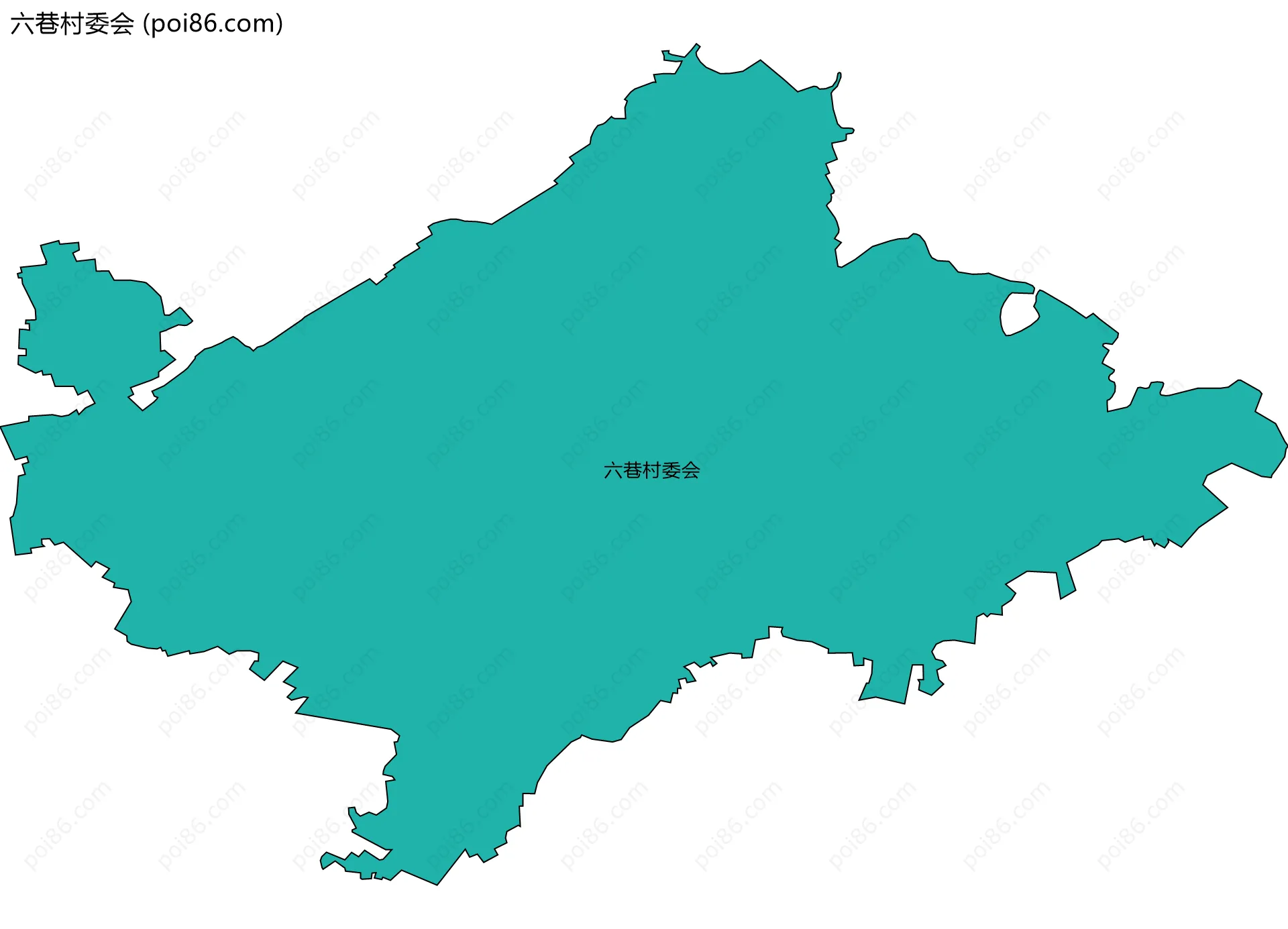 六巷村委会边界地图