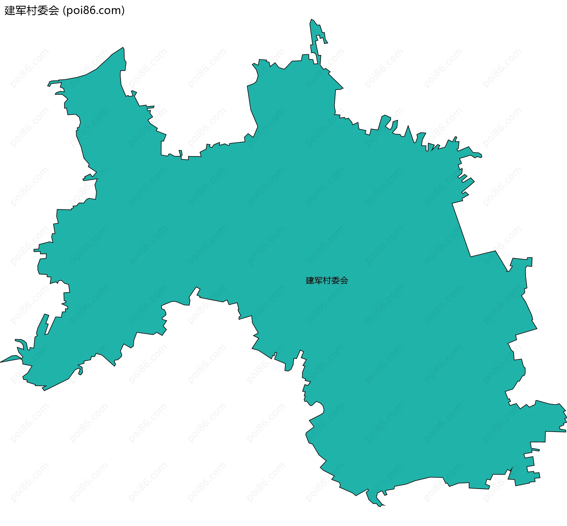 建军村委会边界地图