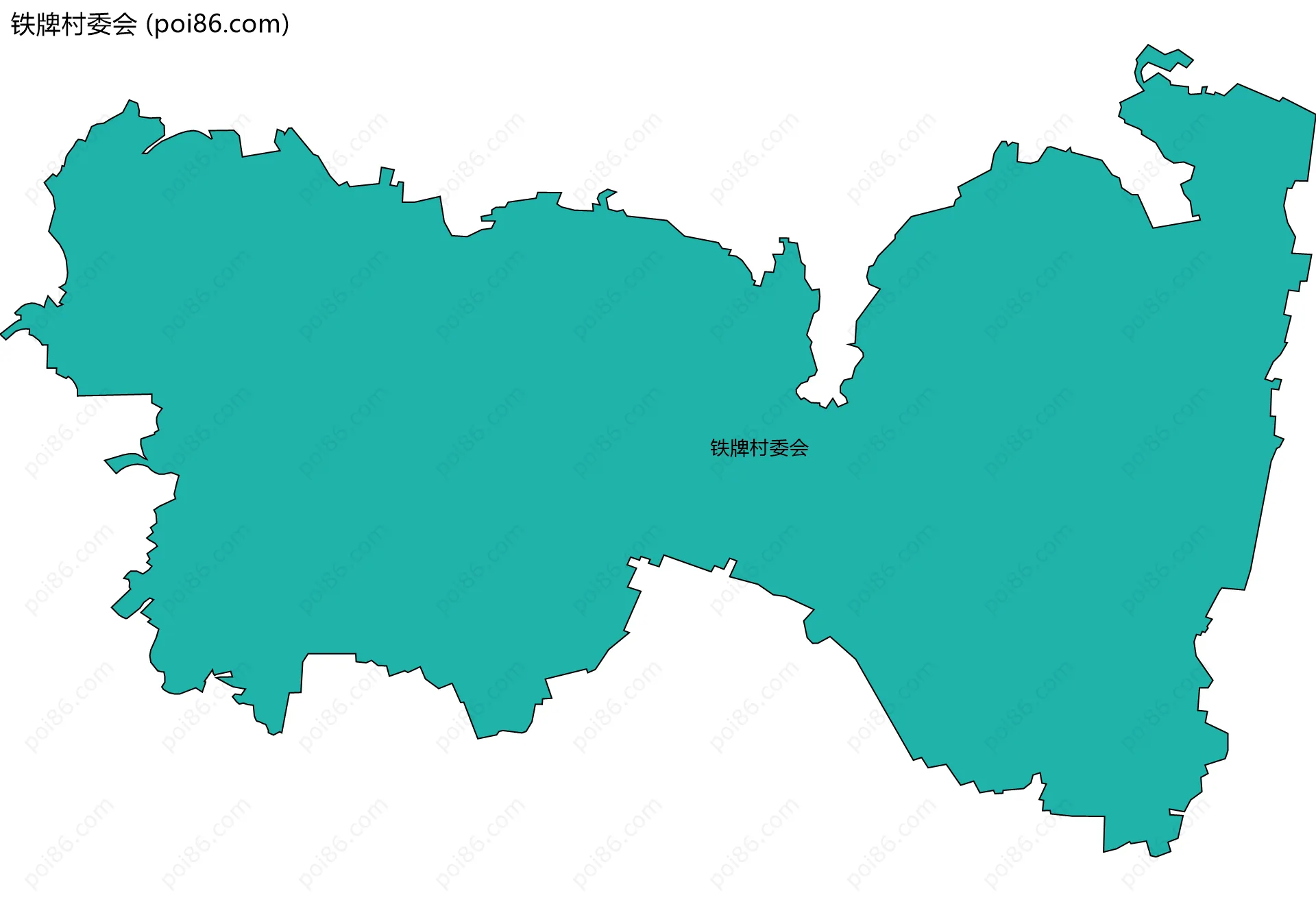 铁牌村委会边界地图