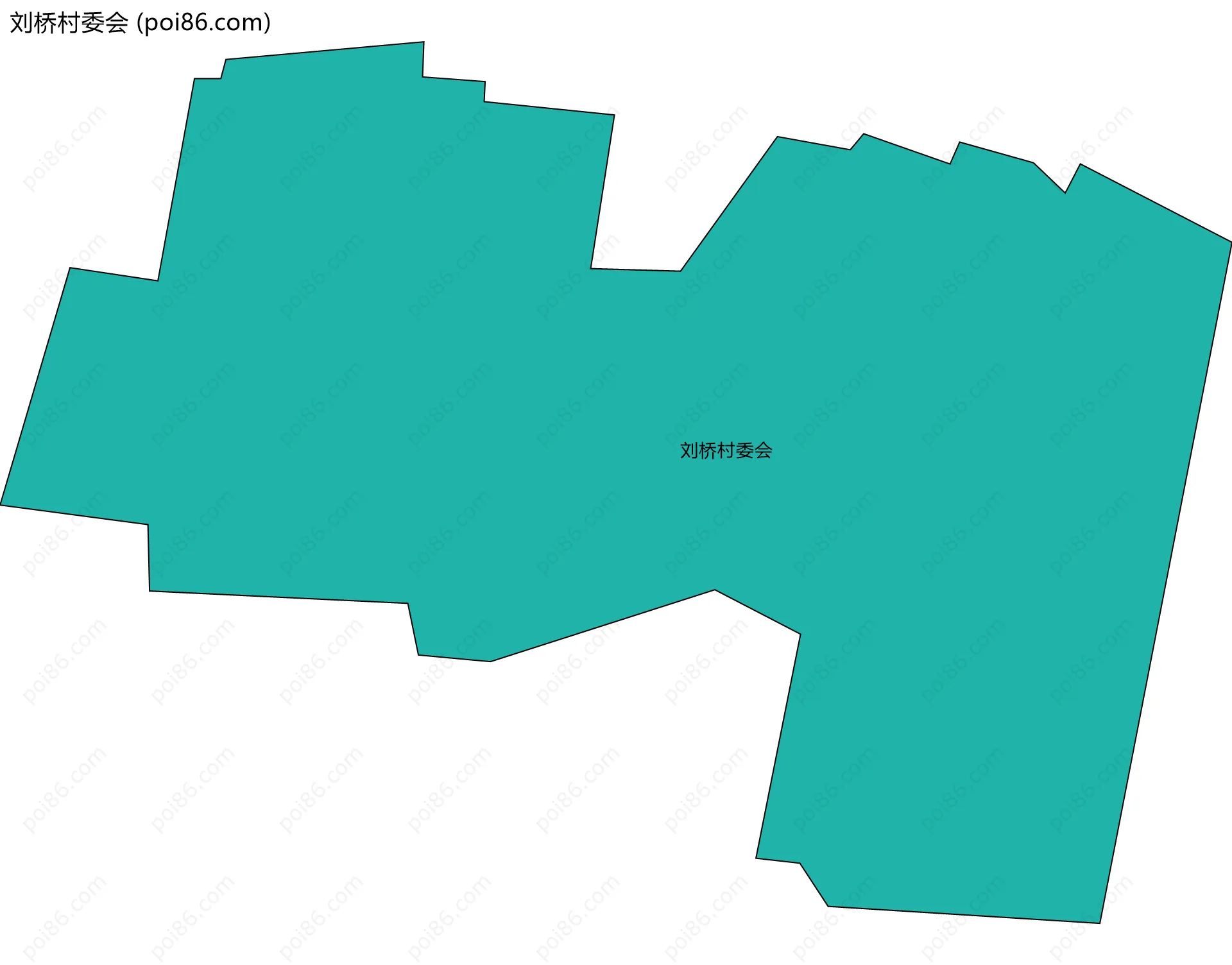 刘桥村委会边界地图