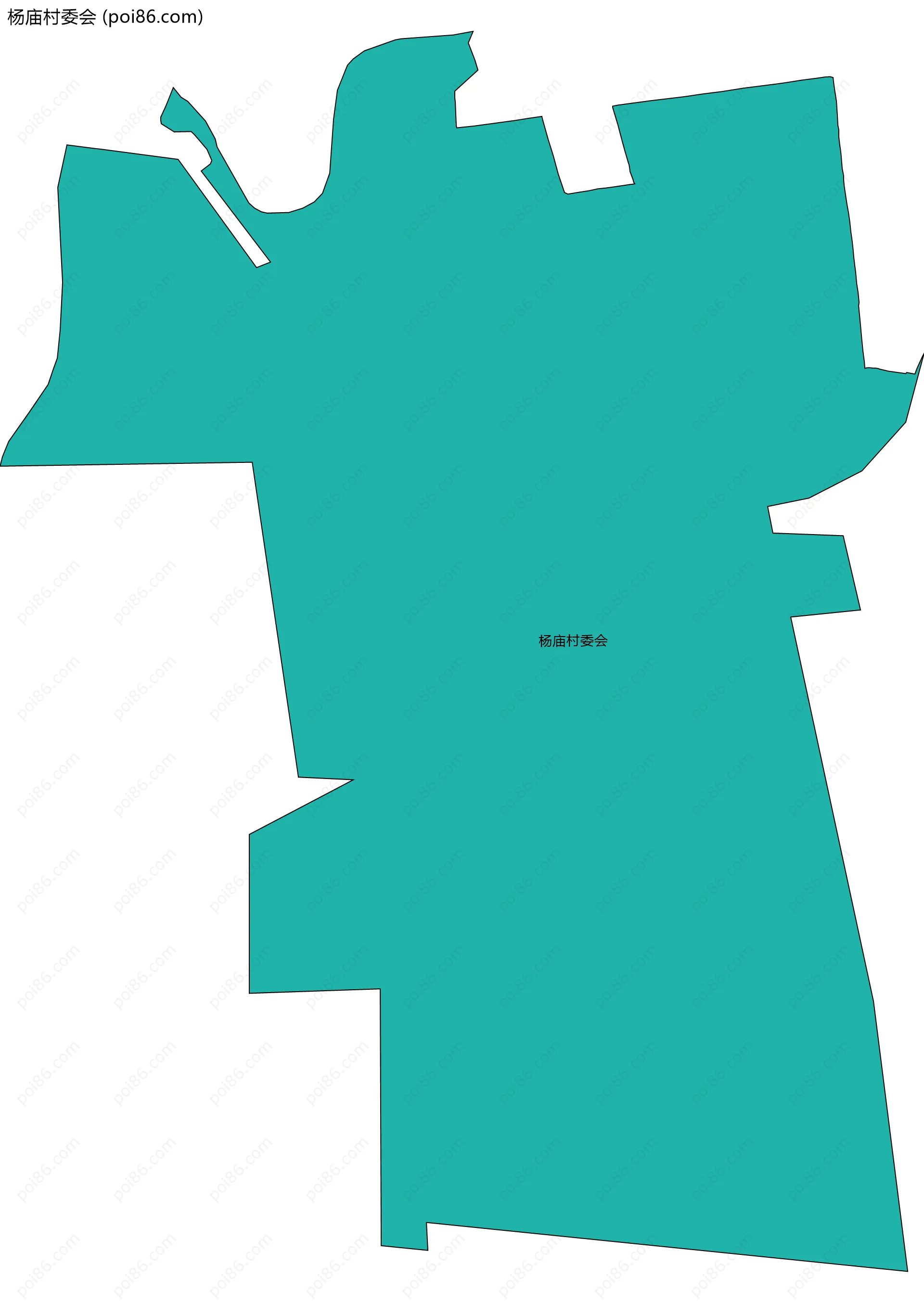 杨庙村委会边界地图