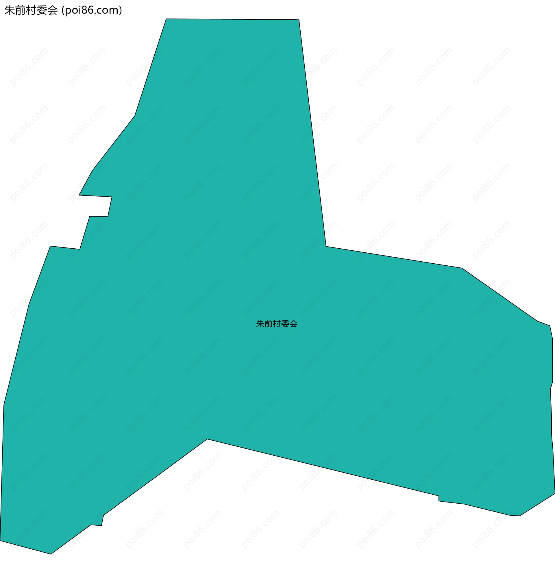 朱前村委会边界地图