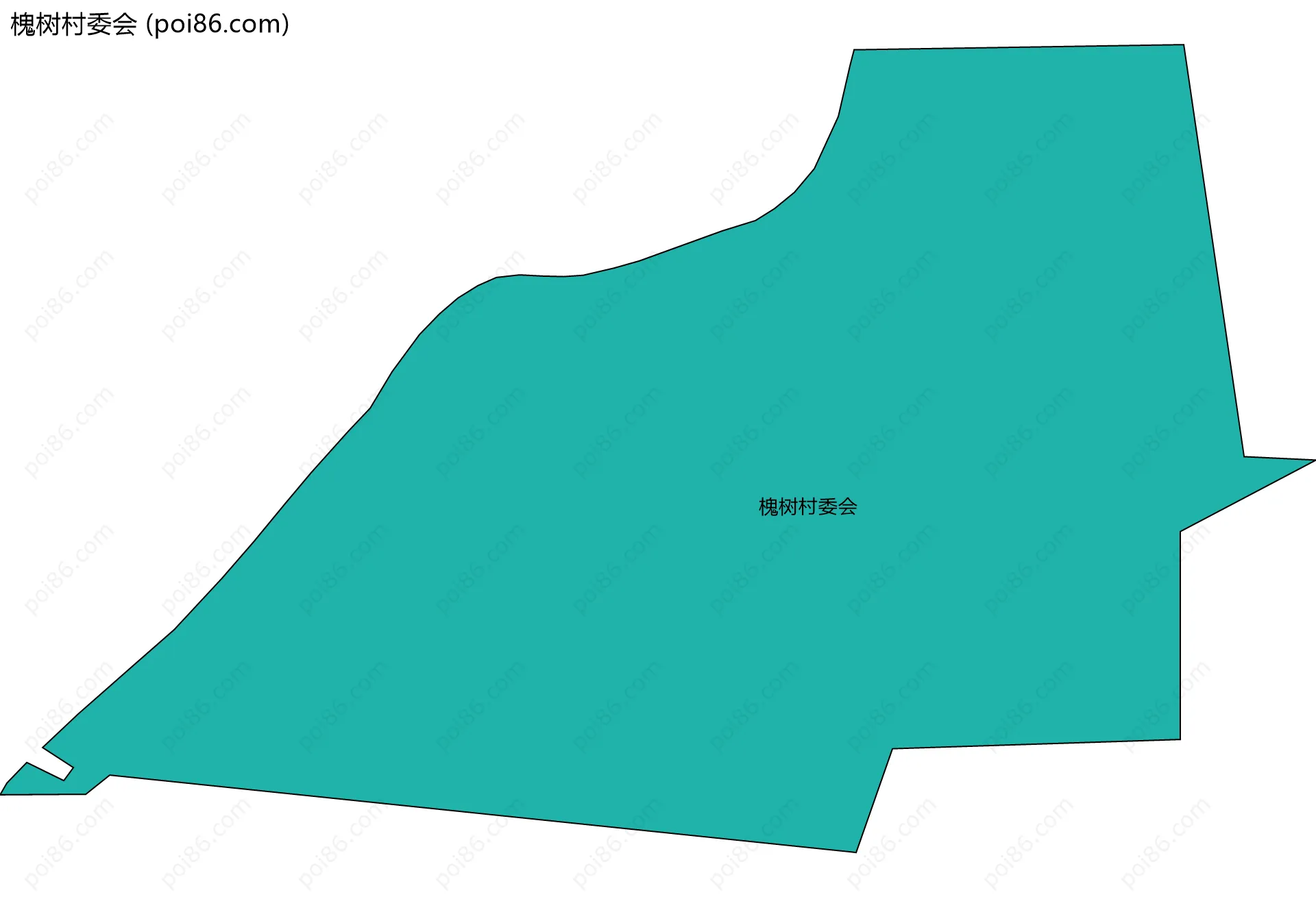 槐树村委会边界地图