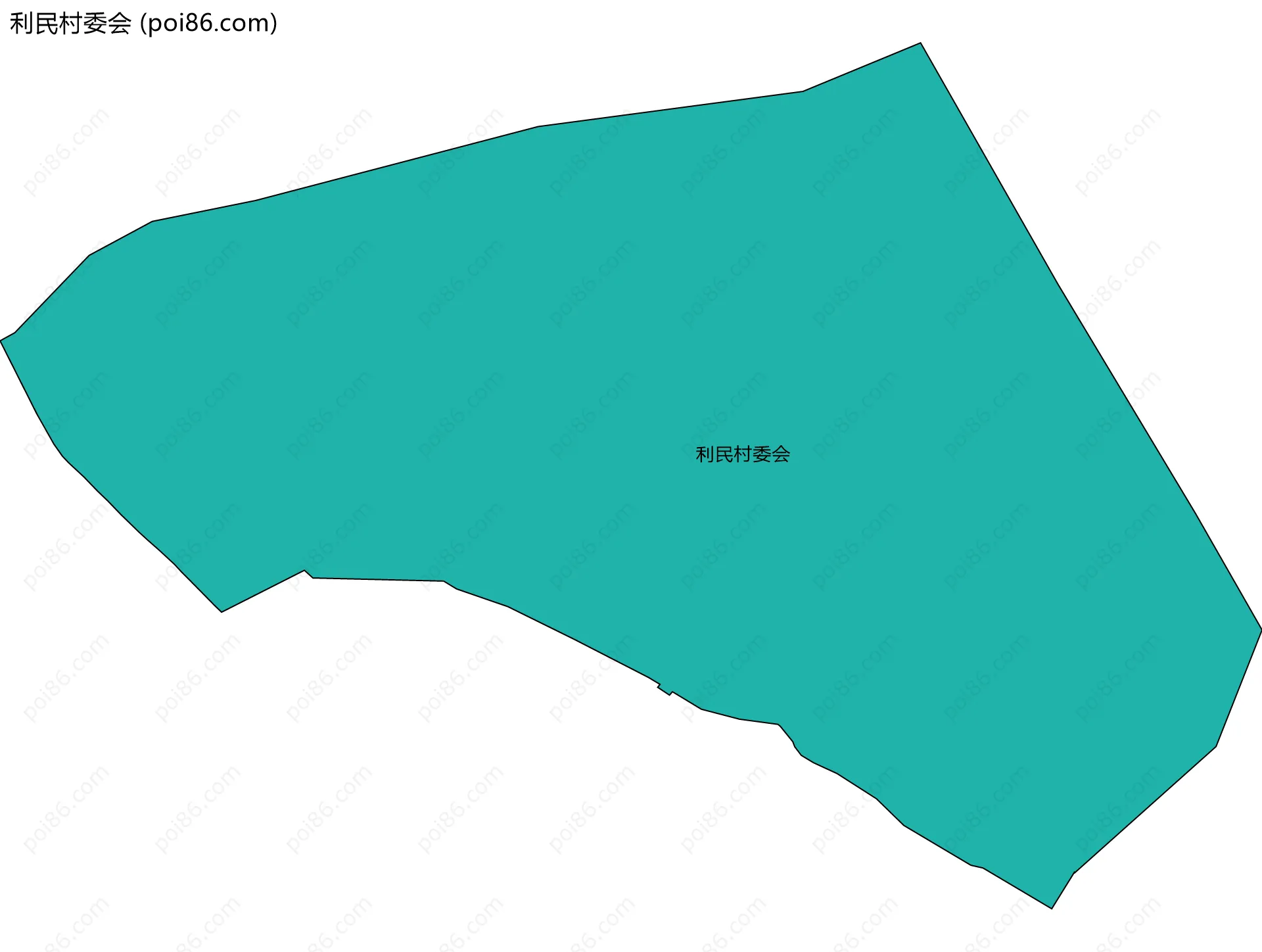 利民村委会边界地图