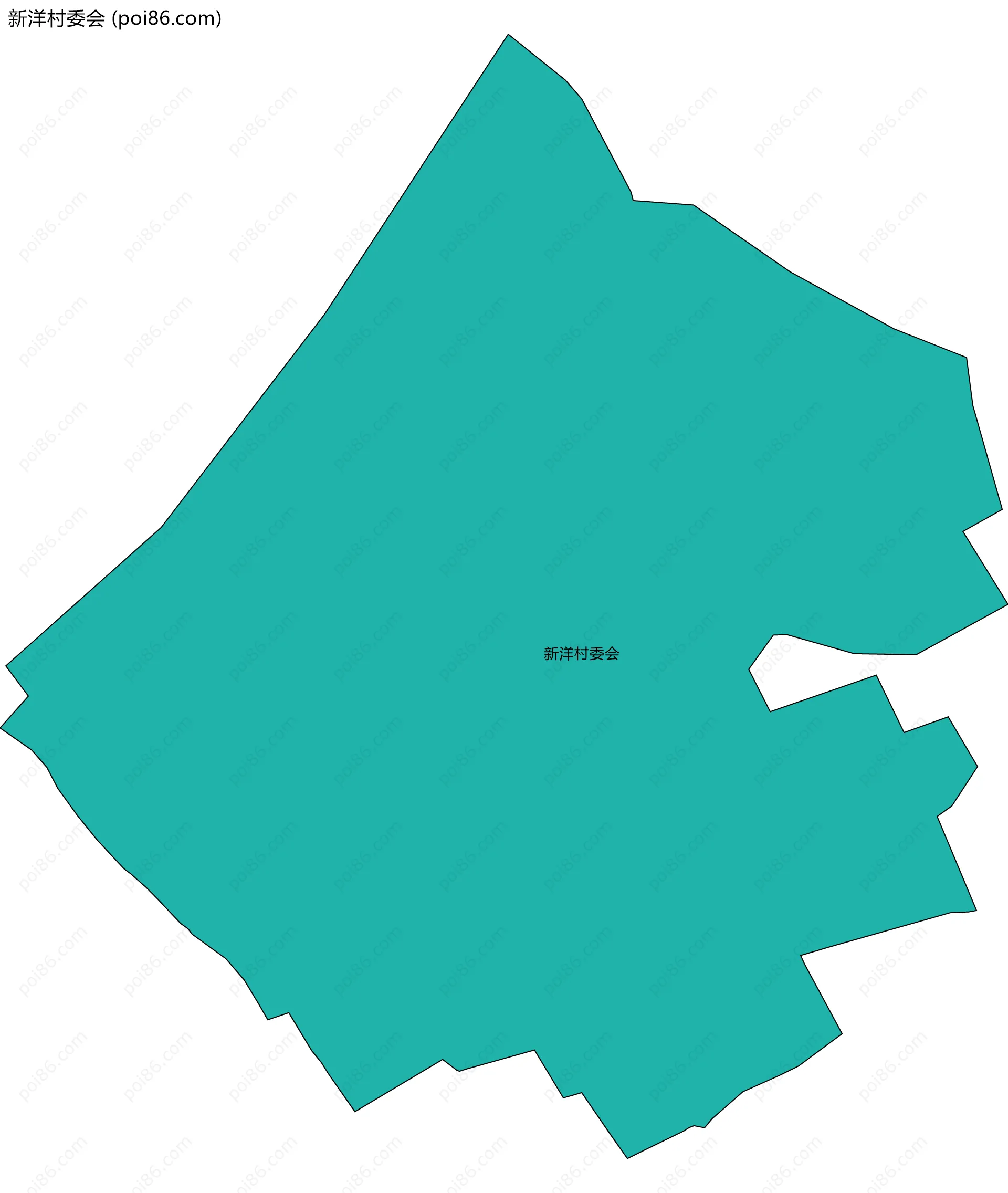 新洋村委会边界地图