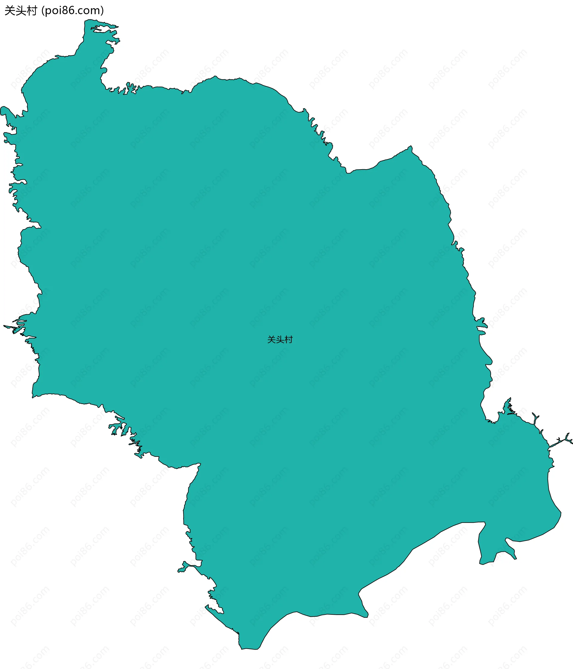 关头村边界地图