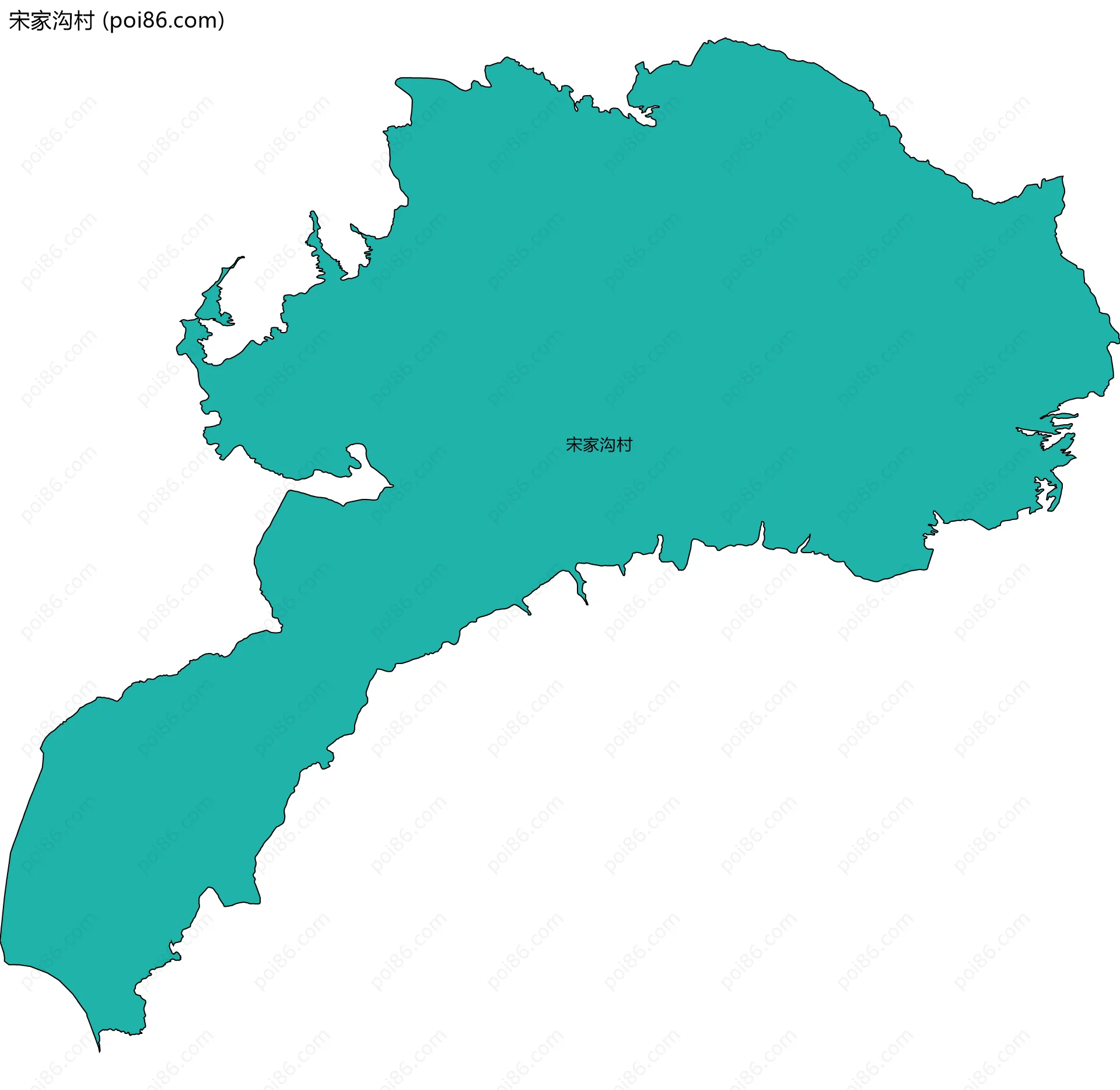 宋家沟村边界地图
