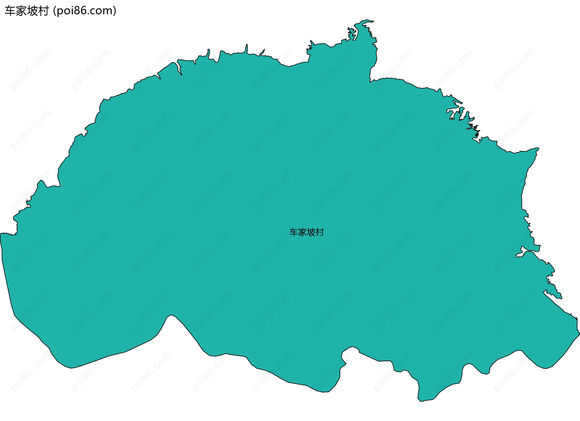 车家坡村边界地图