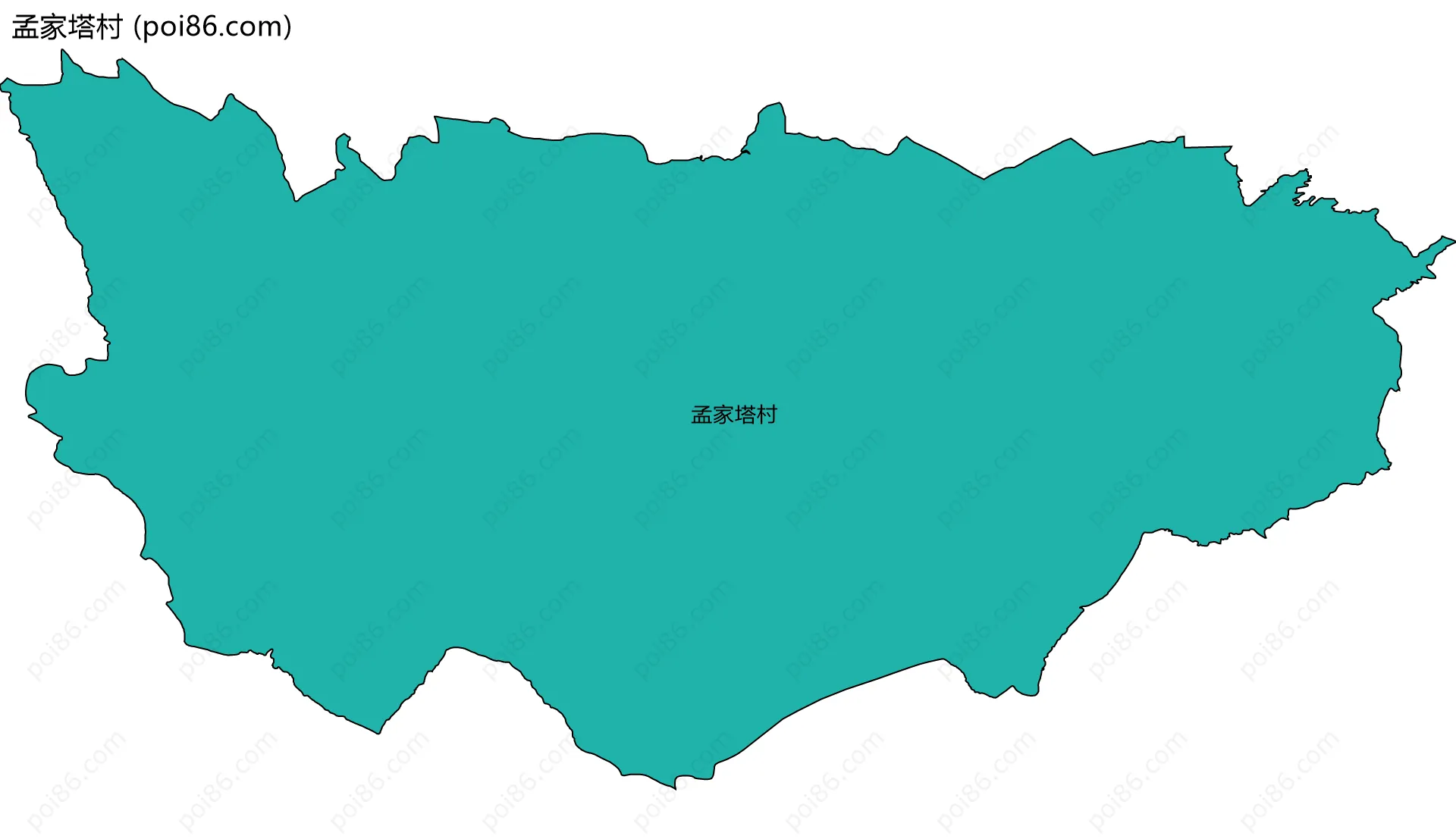 孟家塔村边界地图