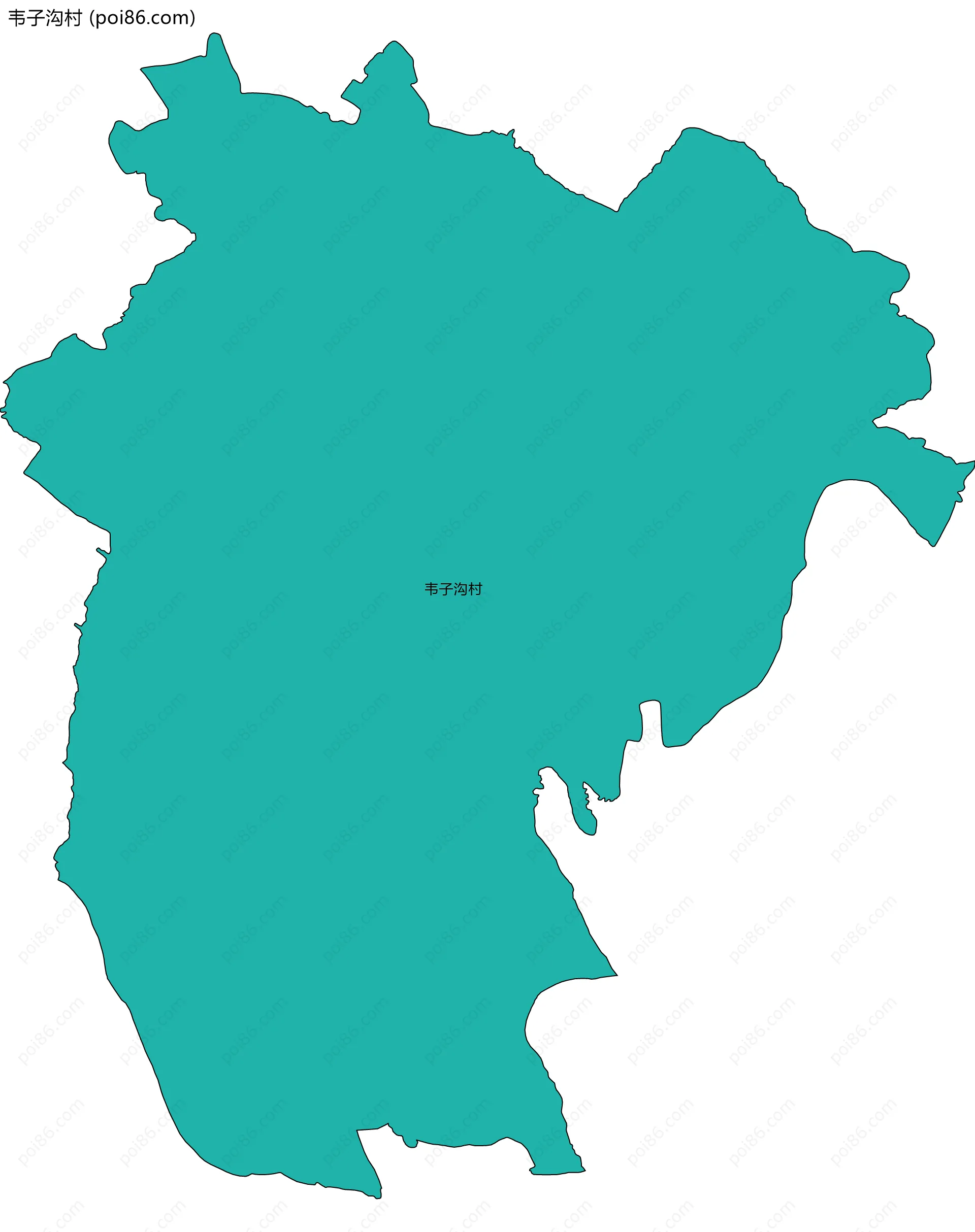 韦子沟村边界地图