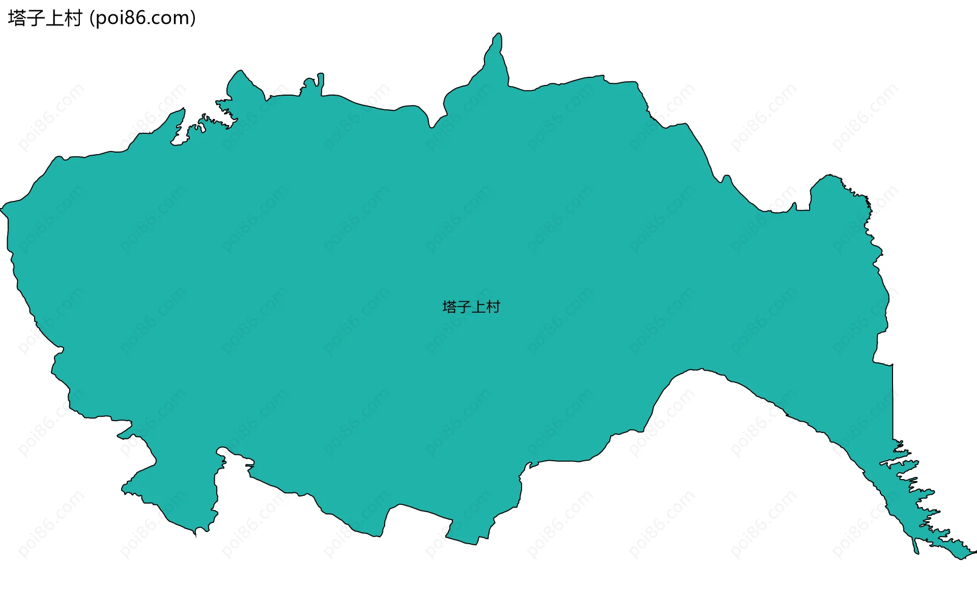 塔子上村边界地图