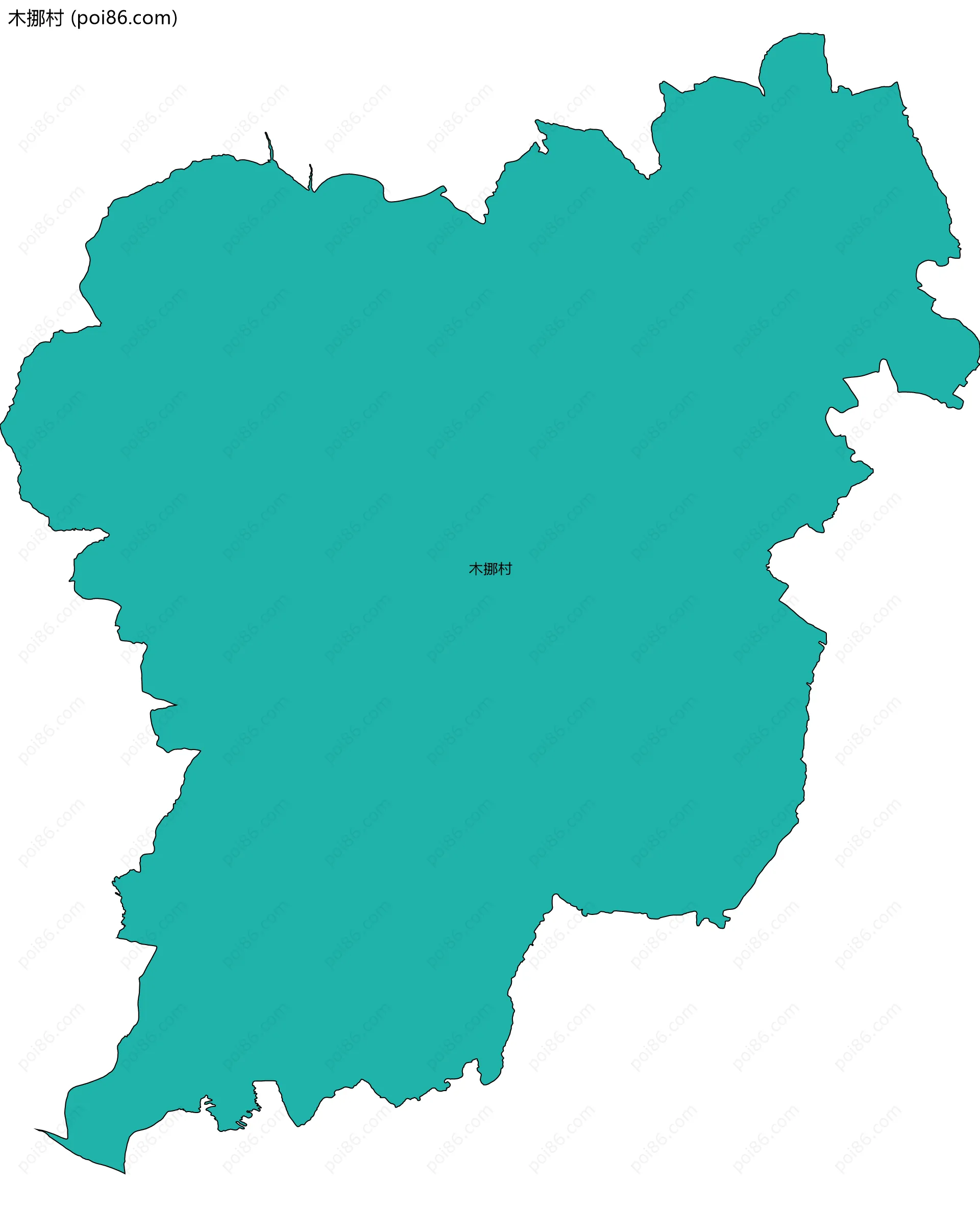 木挪村边界地图