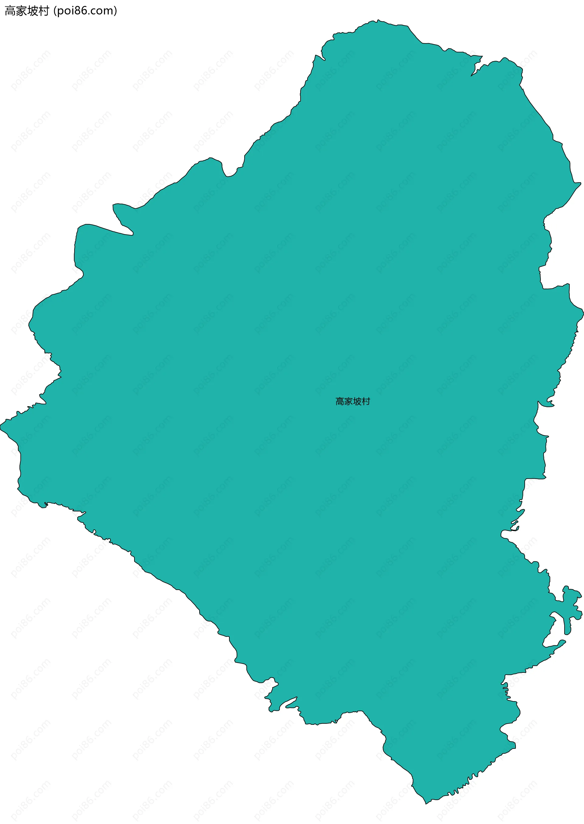 高家坡村边界地图