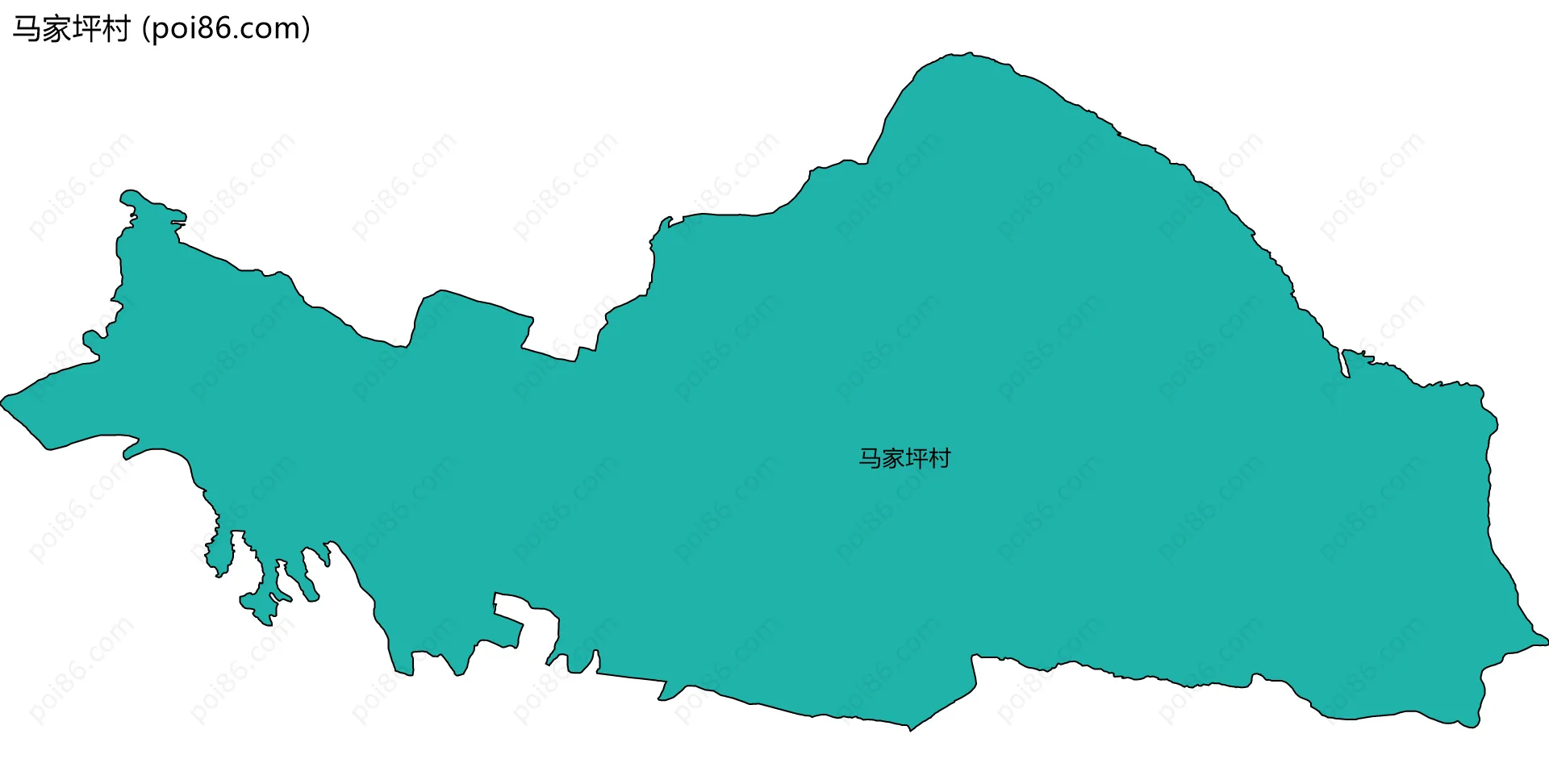 马家坪村边界地图