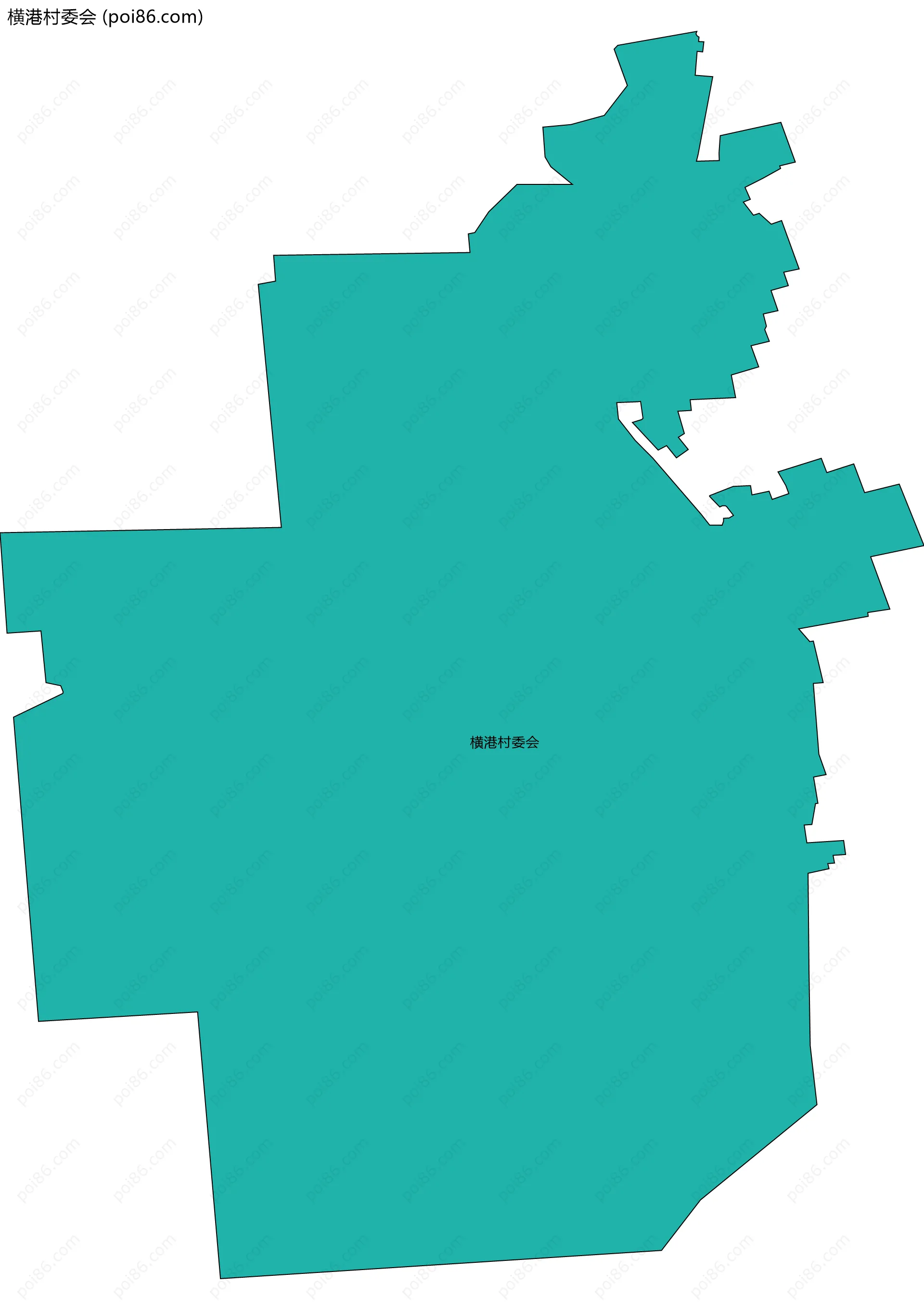 横港村委会边界地图