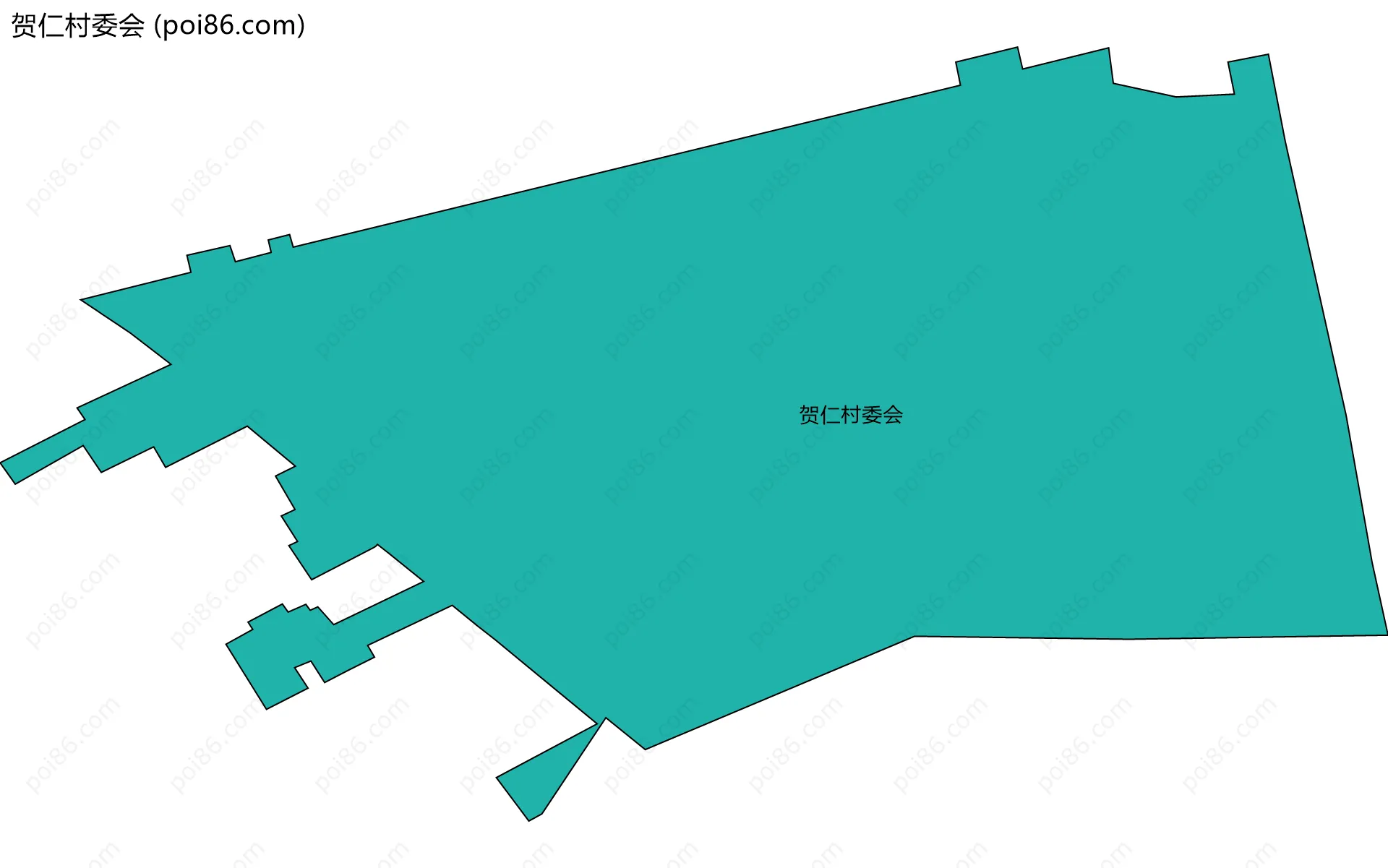 贺仁村委会边界地图