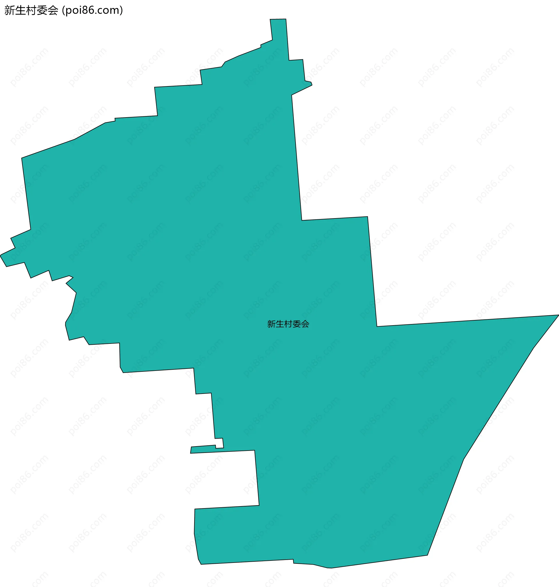 新生村委会边界地图