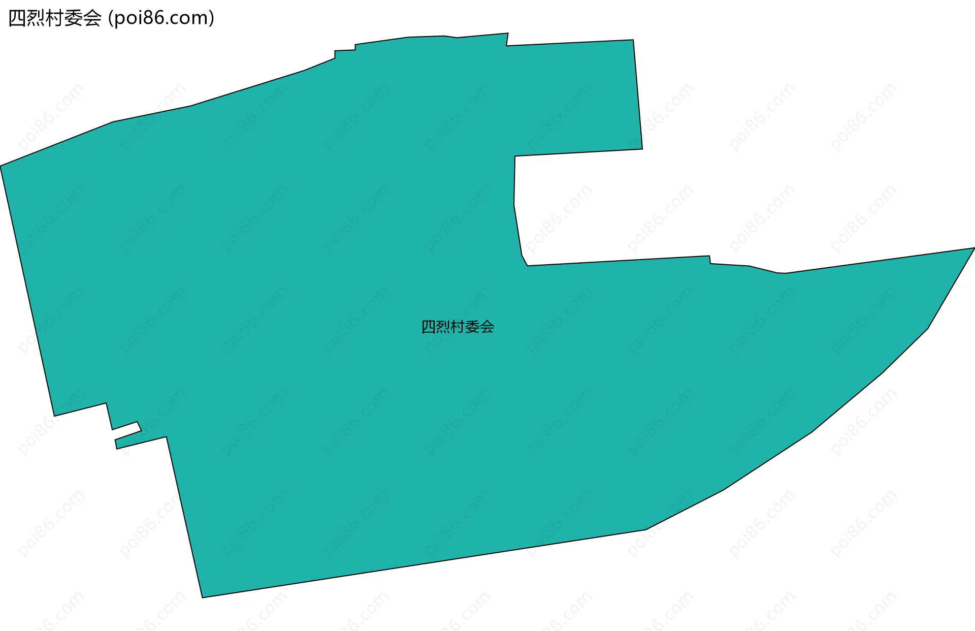 四烈村委会边界地图