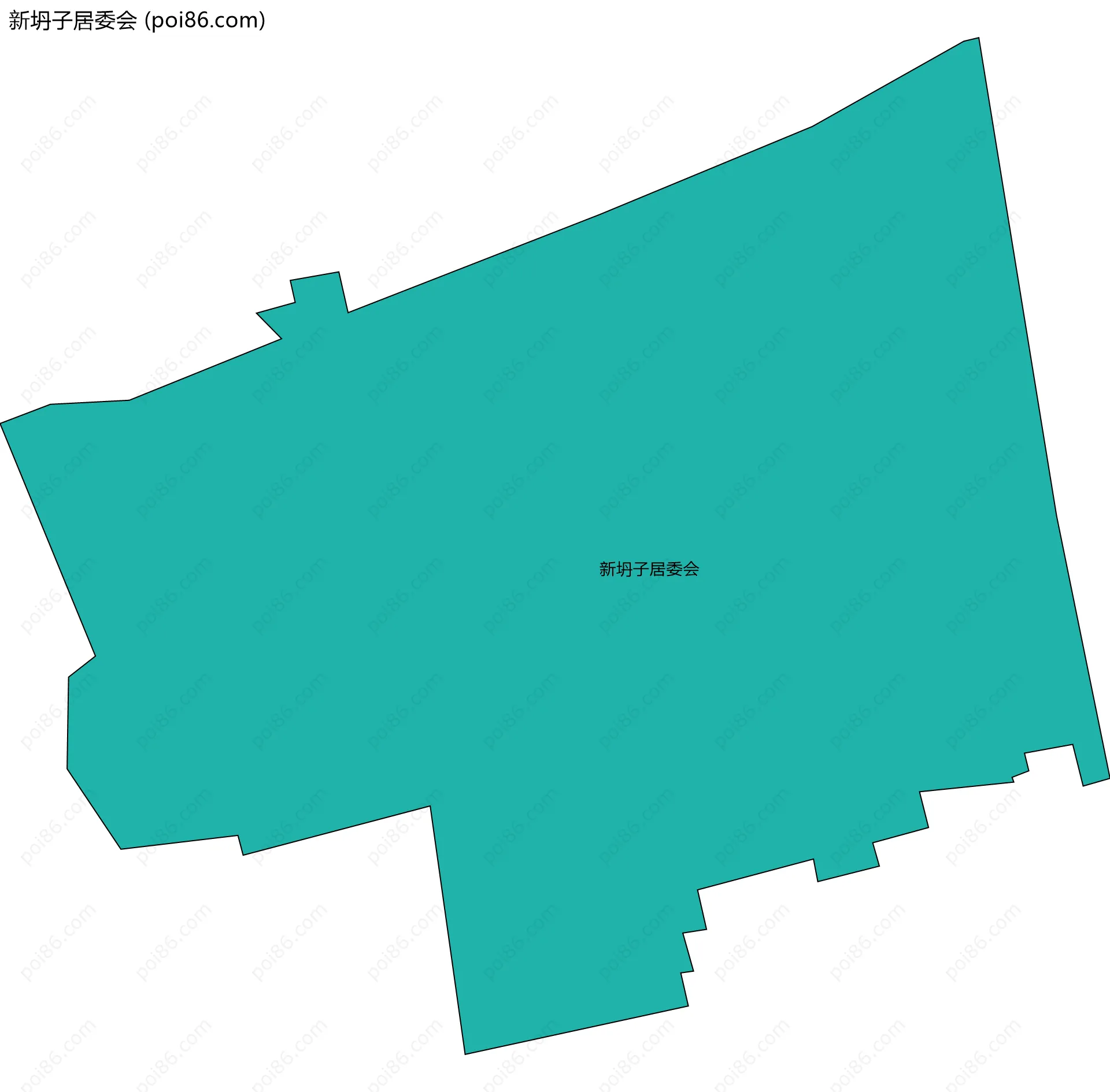 新坍子居委会边界地图