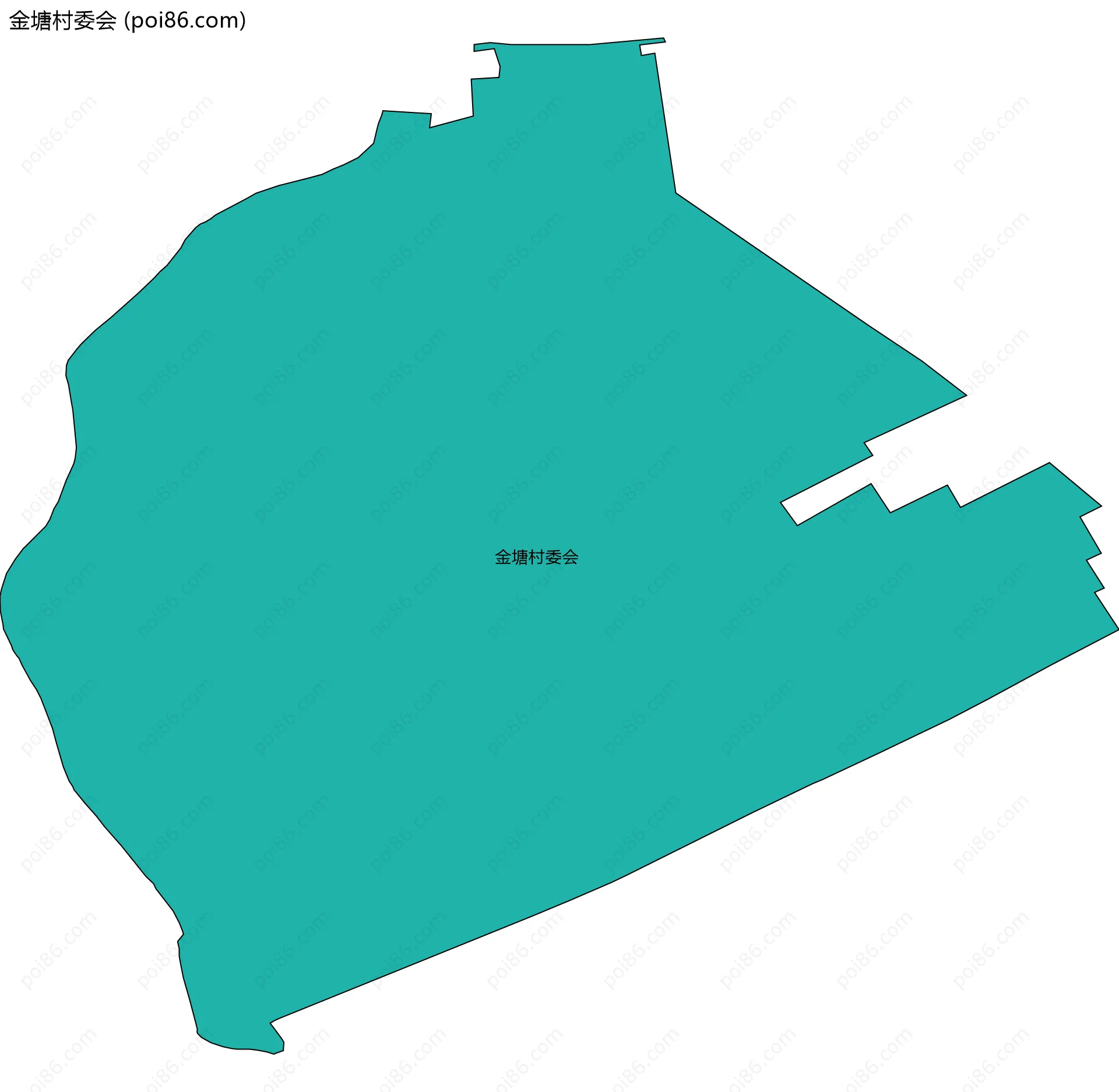 金塘村委会边界地图