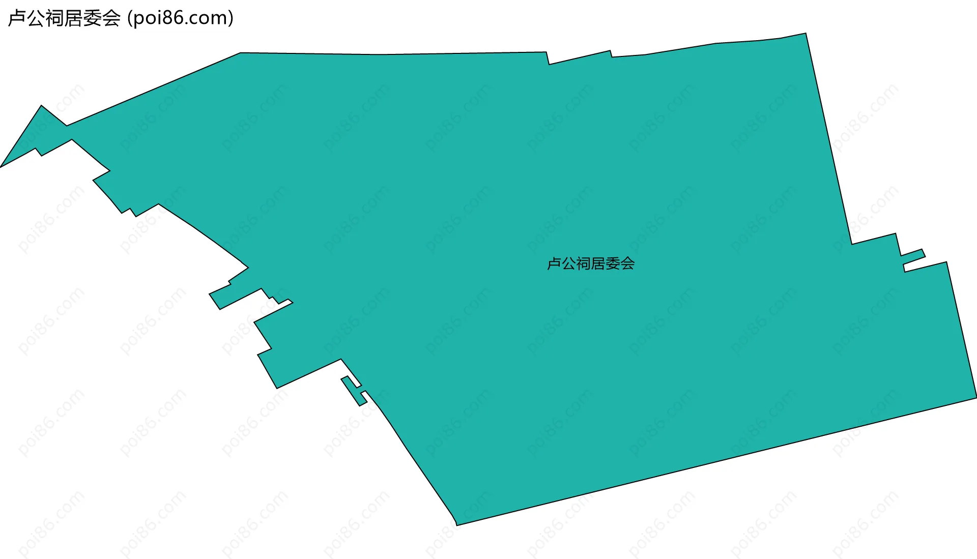卢公祠居委会边界地图