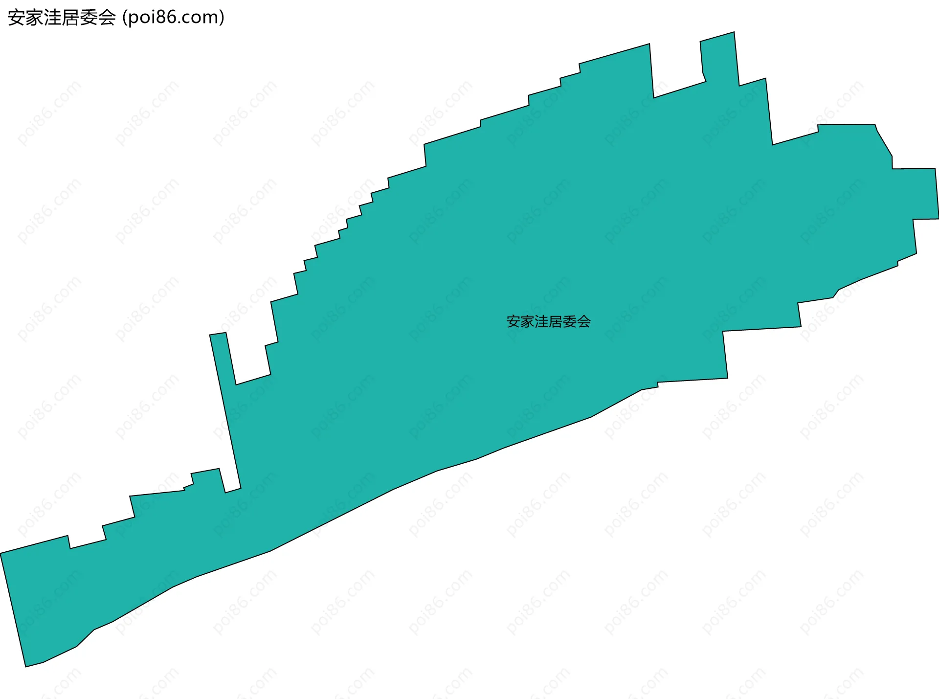 安家洼居委会边界地图