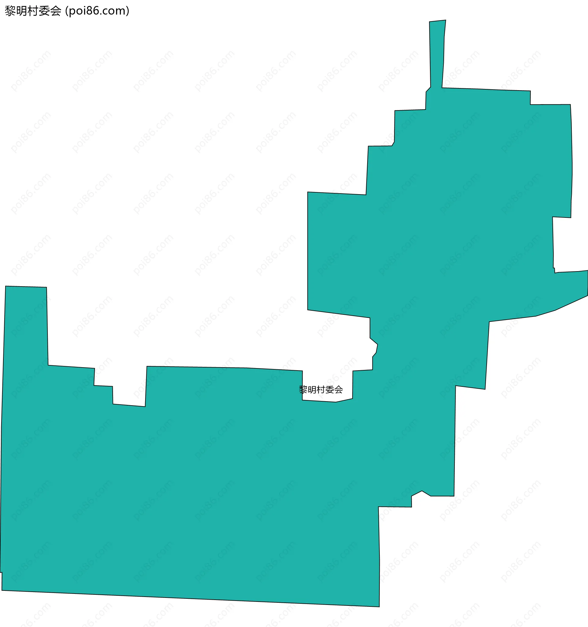 黎明村委会边界地图