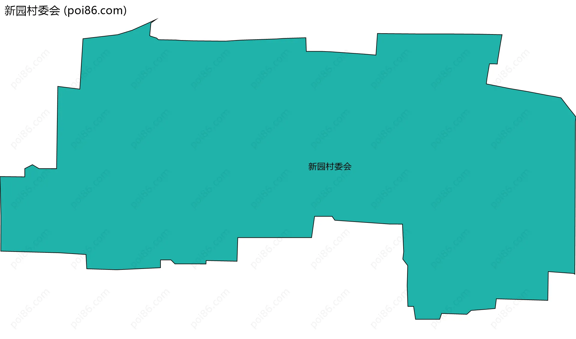 新园村委会边界地图