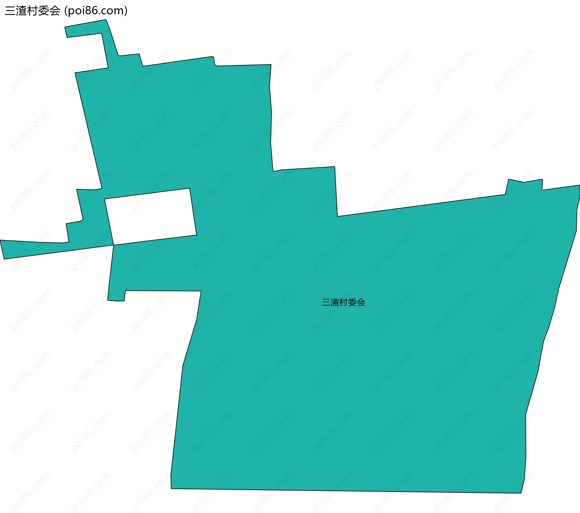 三渣村委会边界地图