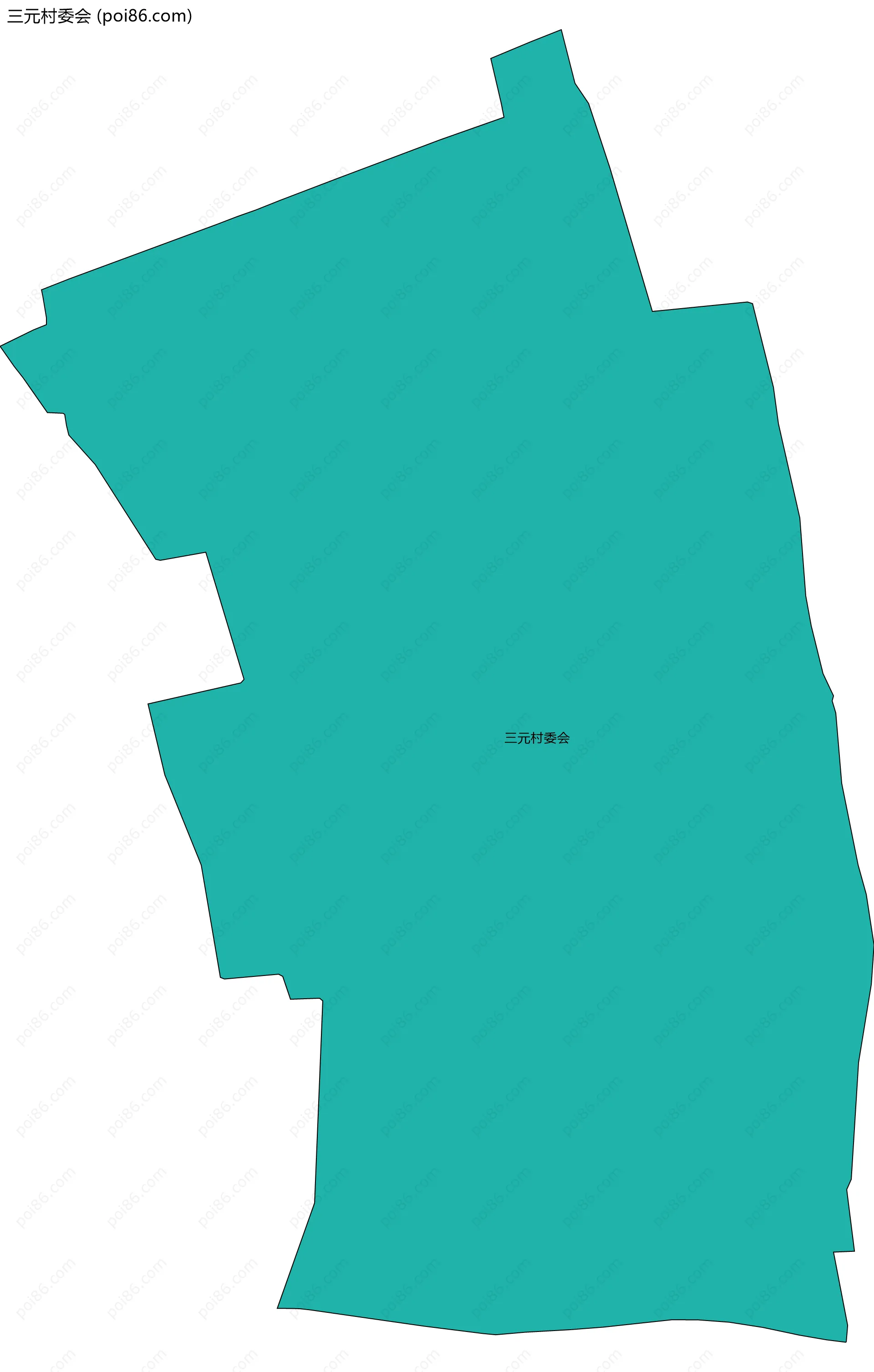 三元村委会边界地图