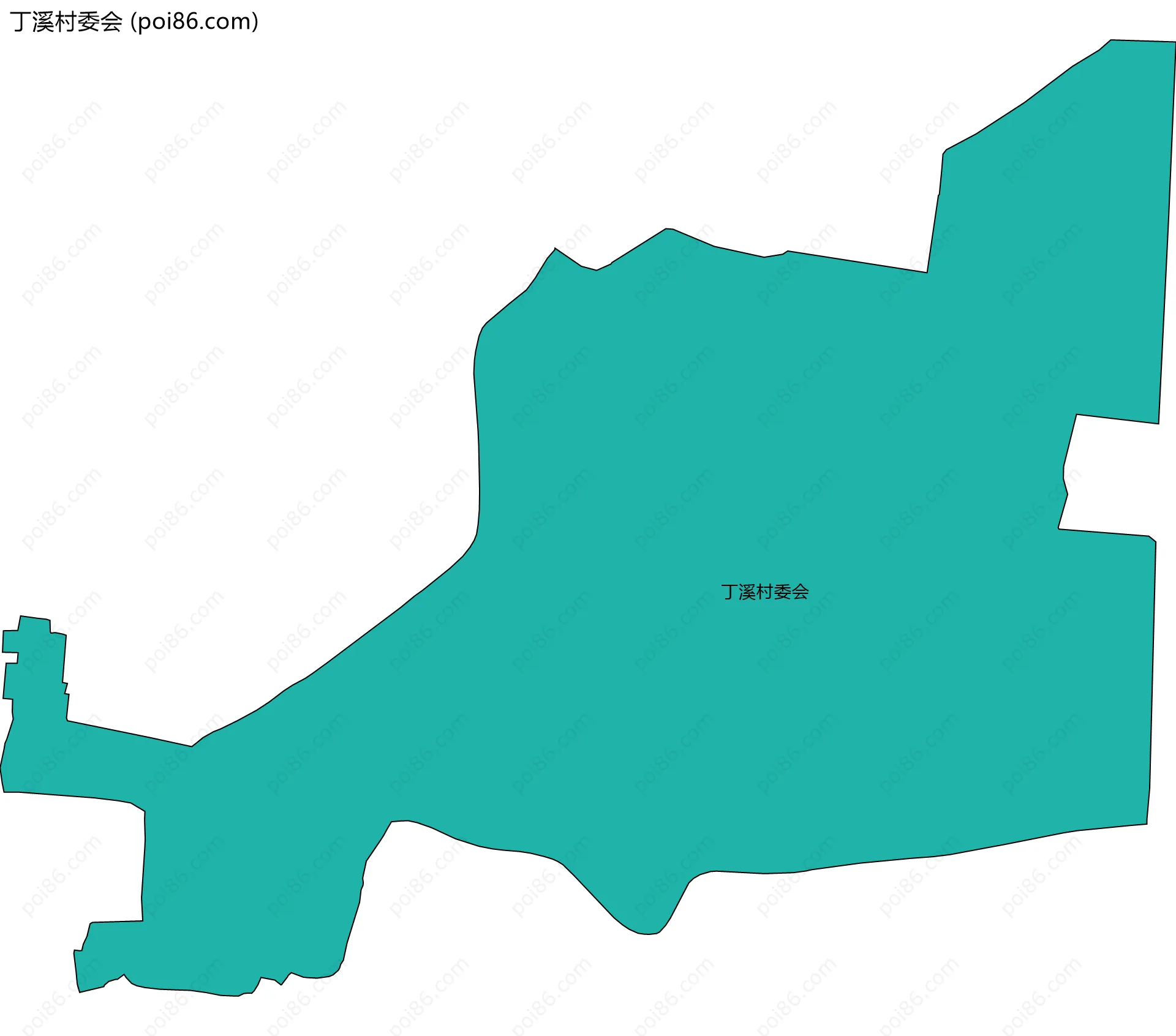 丁溪村委会边界地图