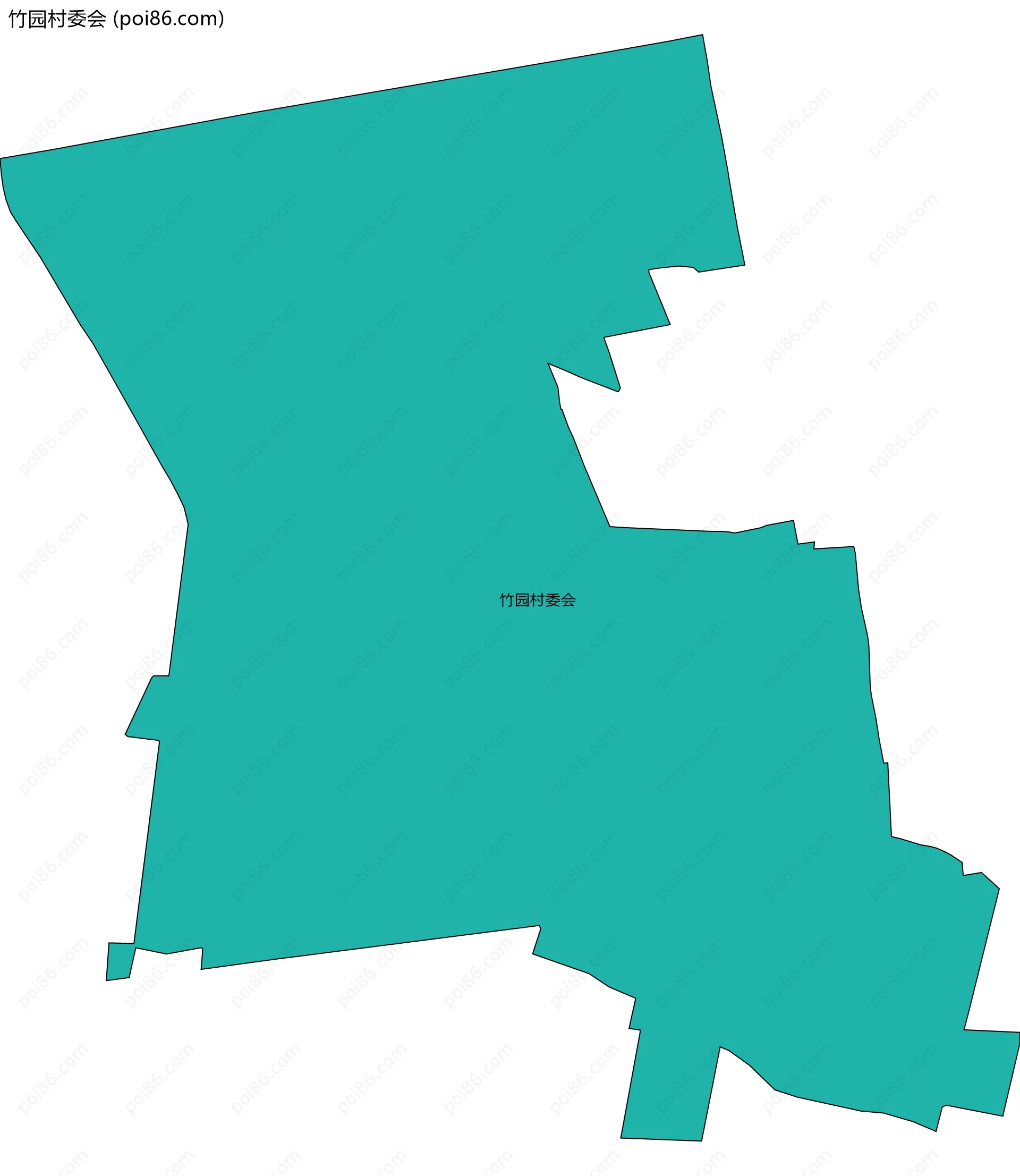 竹园村委会边界地图