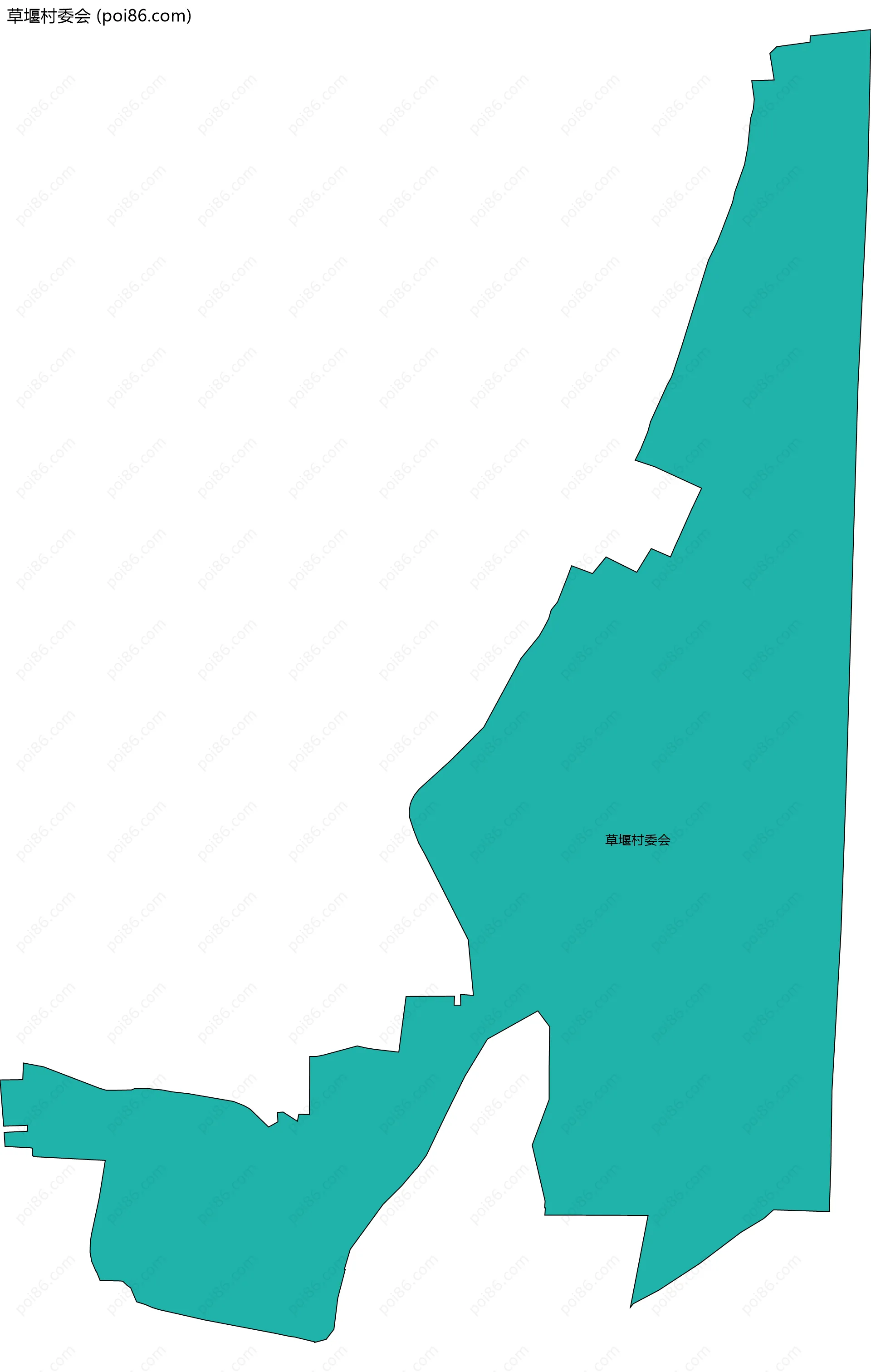 草堰村委会边界地图