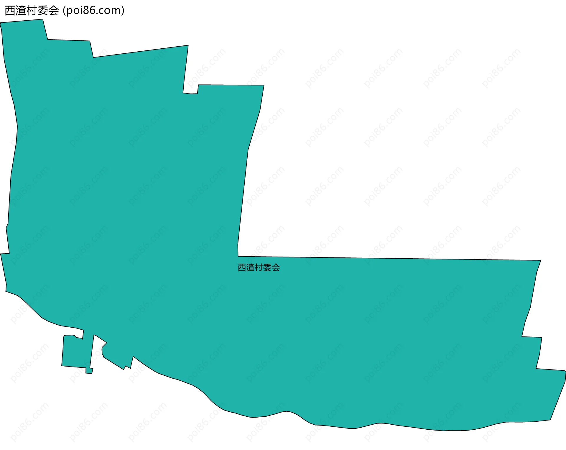 西渣村委会边界地图