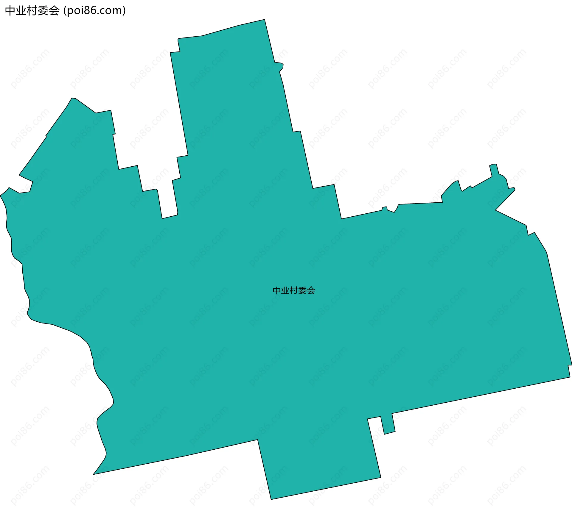 中业村委会边界地图