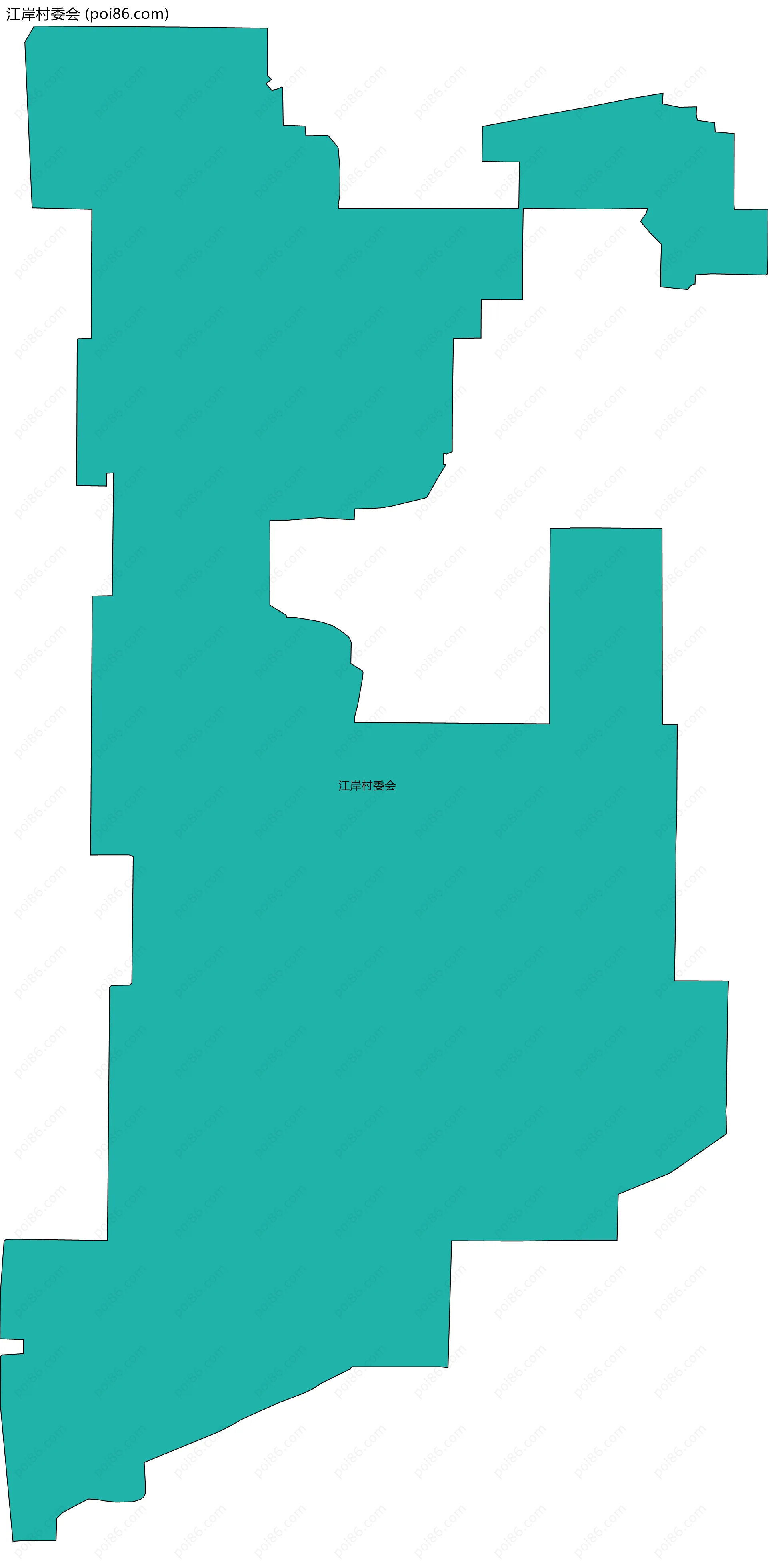 江岸村委会边界地图