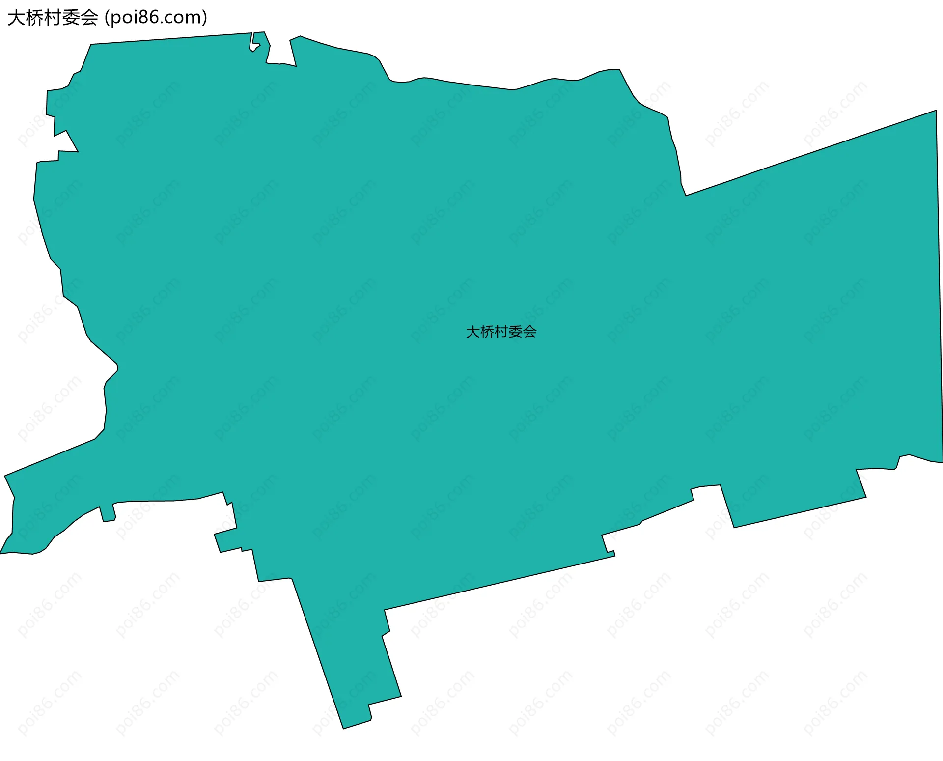 大桥村委会边界地图