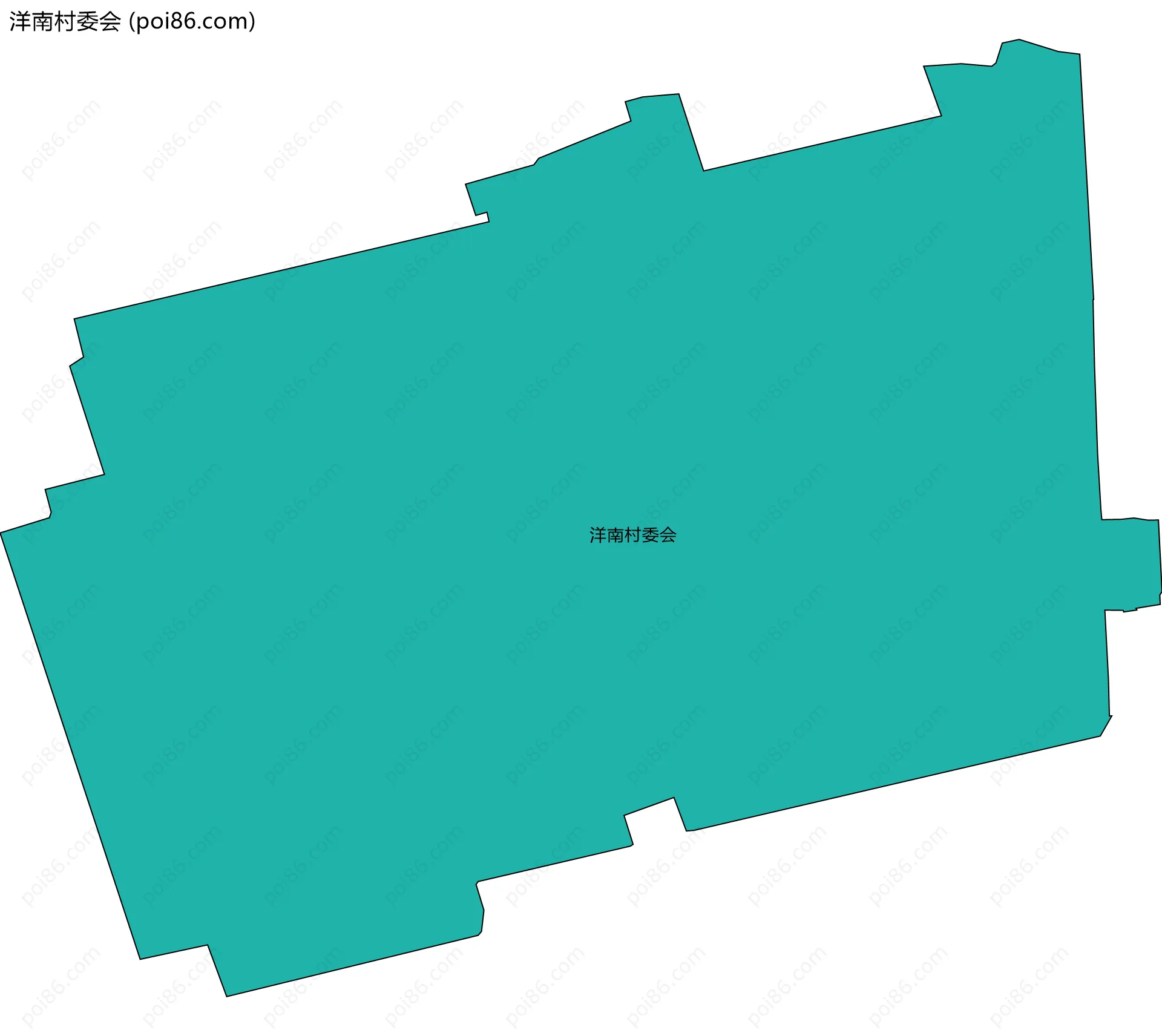 洋南村委会边界地图