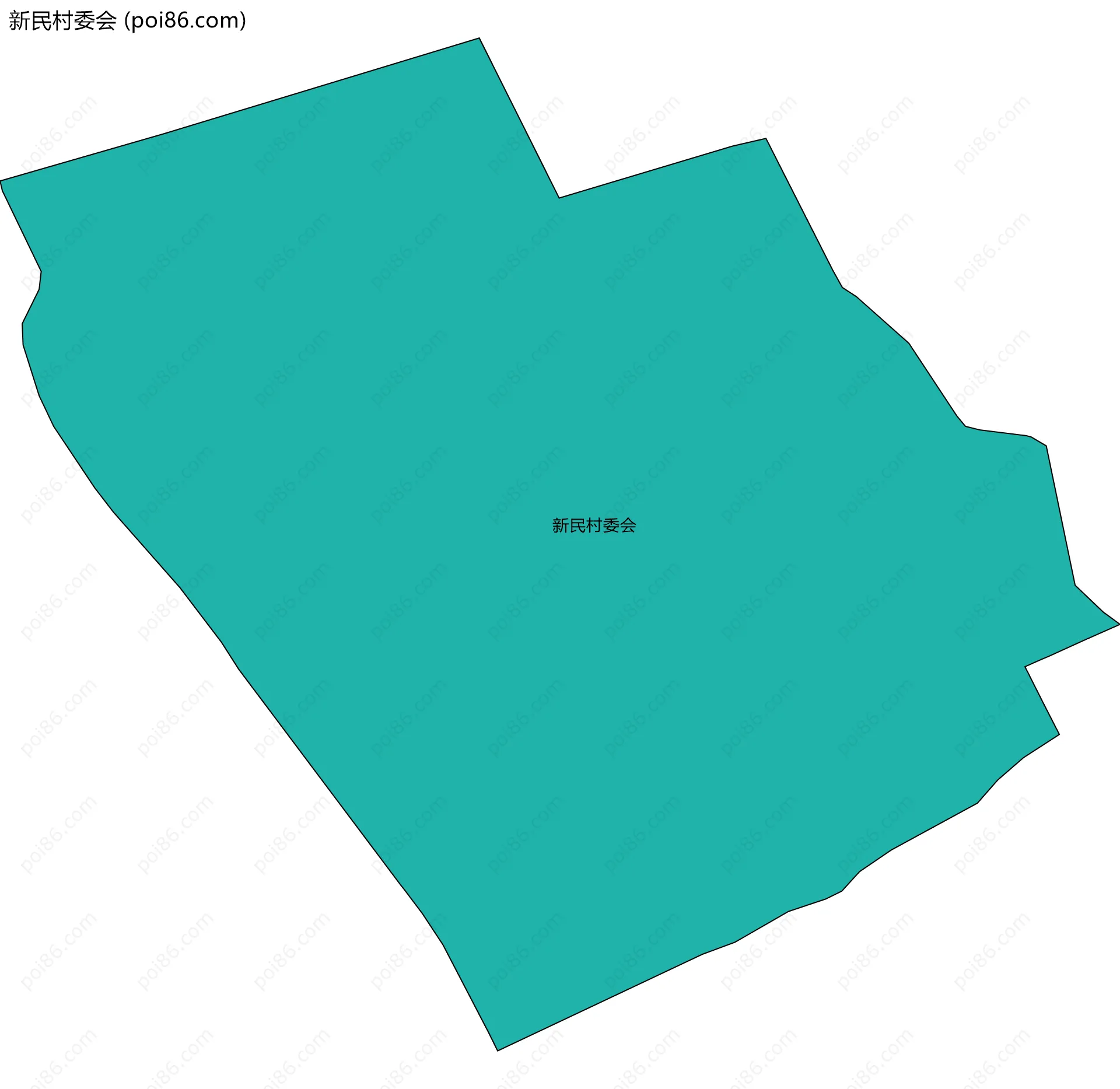 新民村委会边界地图