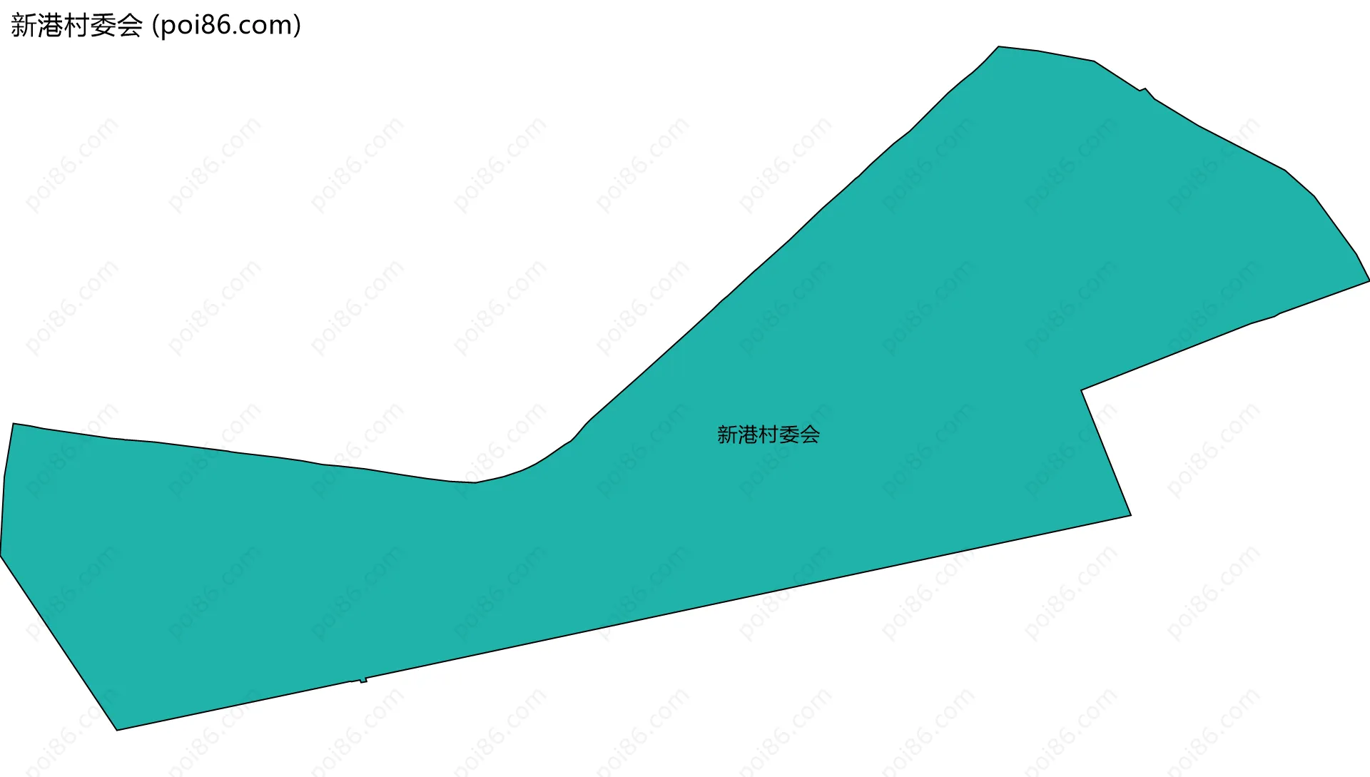 新港村委会边界地图