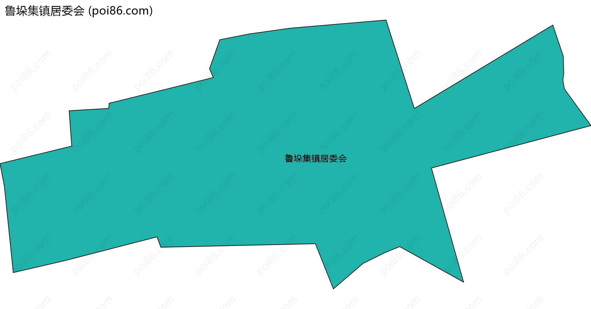 鲁垛集镇居委会边界地图