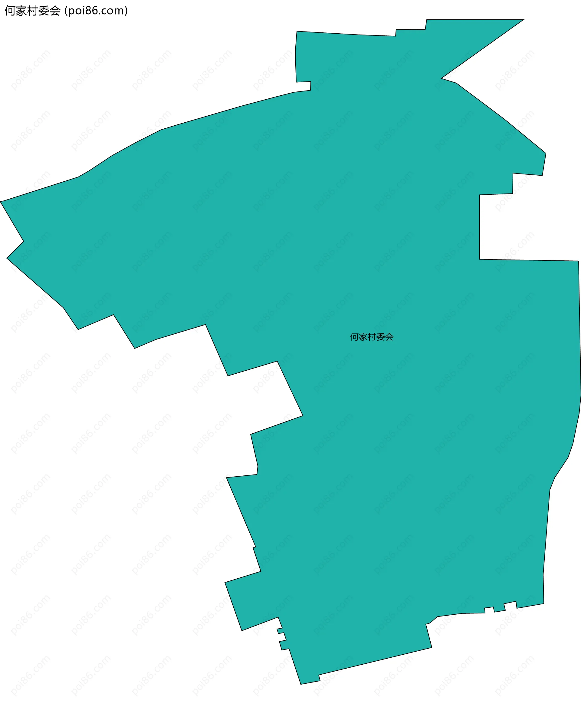 何家村委会边界地图