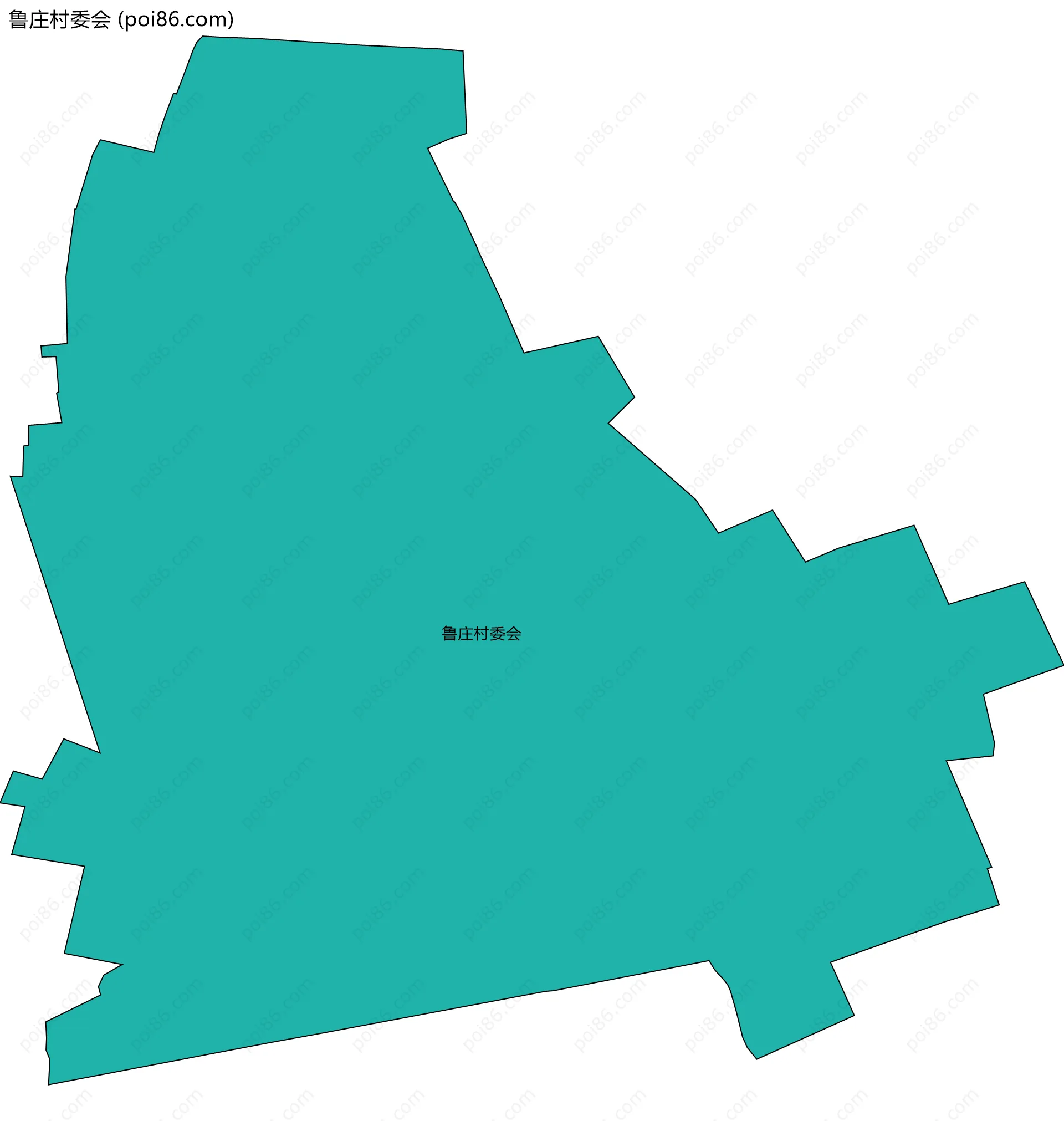 鲁庄村委会边界地图